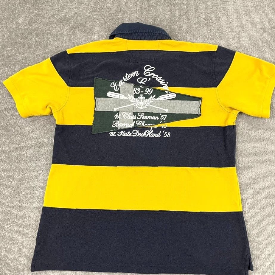 Nautica Nautica Rugby Polo Shirt Mens XL Blue Yellow Striped Embroidered Logo Classic Preppy Size US XL / EU 56 / 4 - 6 Thumbnail
