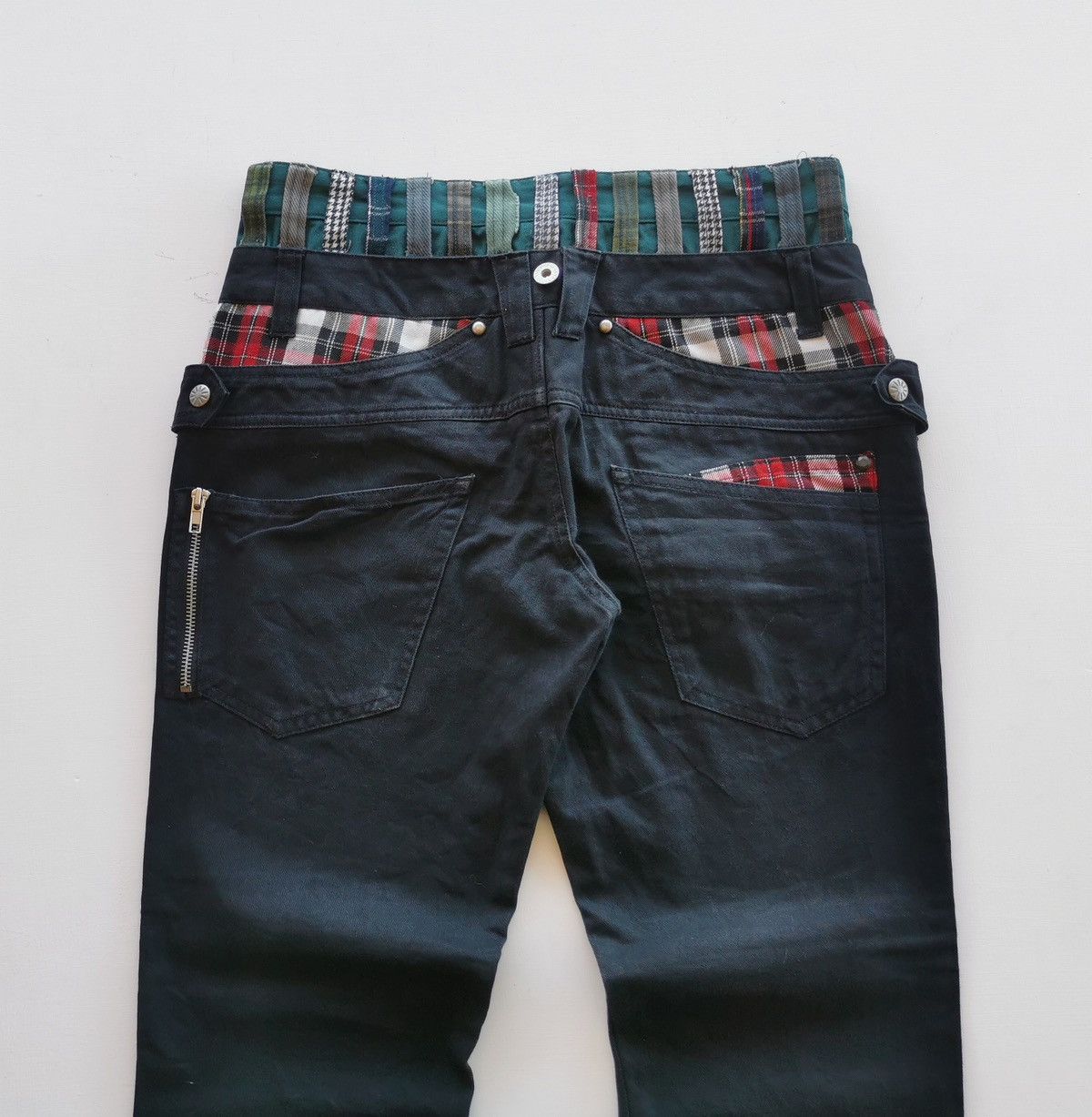 Japanese Brand Manydope Blindedge Double Waist Japan Black Jeans Size US 31 - 6 Thumbnail