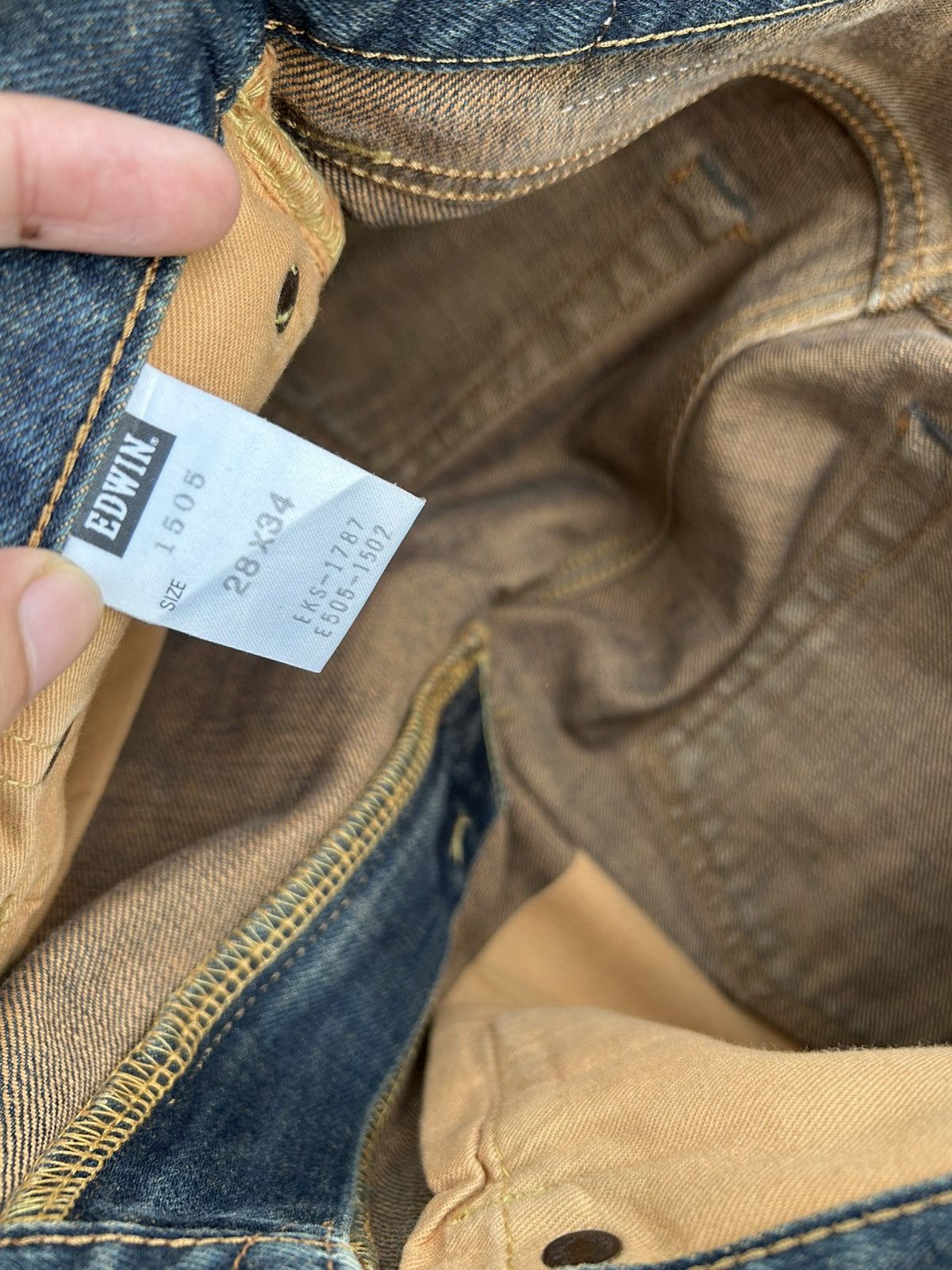 Kapital VINTAGE EDWIN 505 SELVEDGE BAGGY RUSTY DISTRESSED DENIM JEAN Size US 28 / EU 44 - 8 Thumbnail