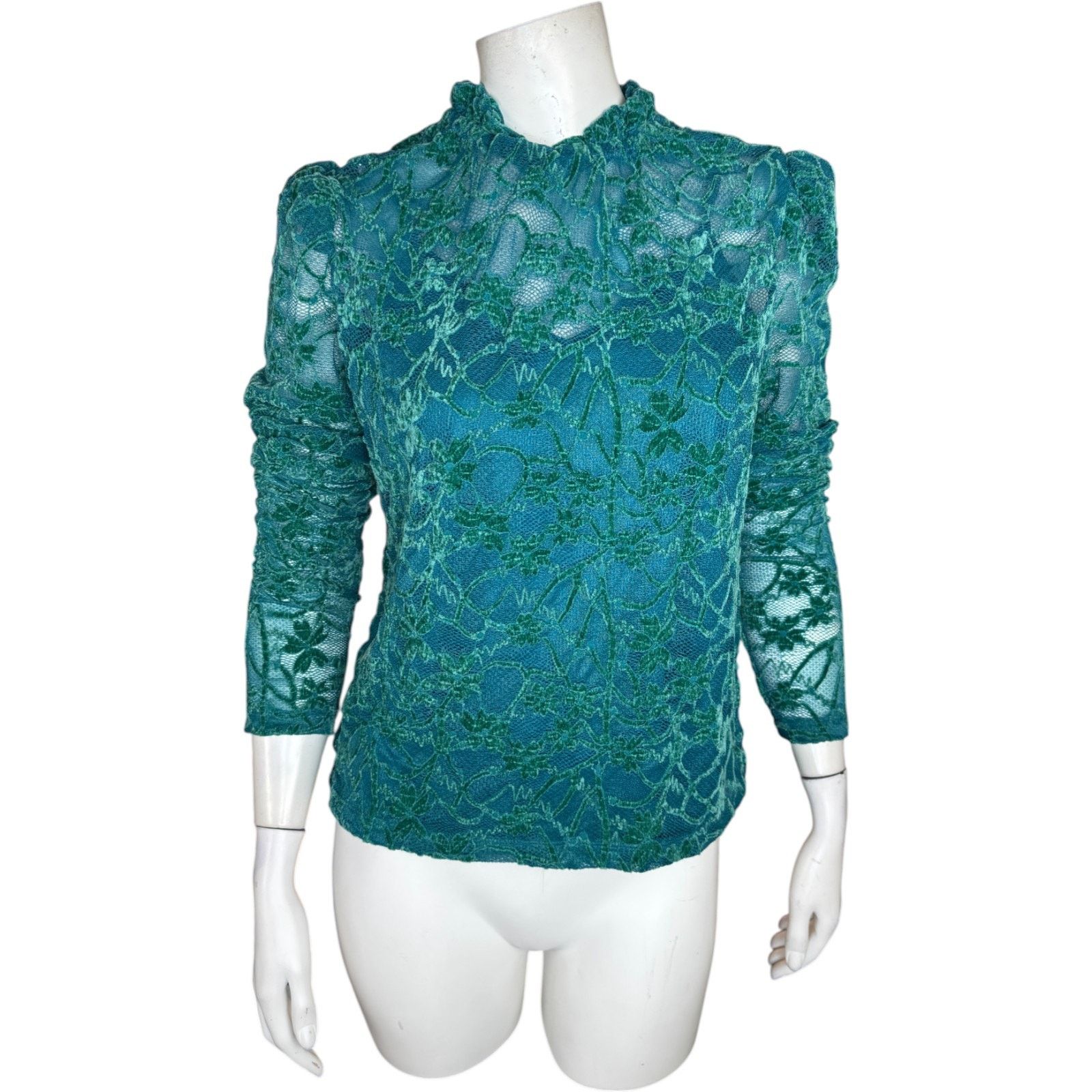 Other G Giuliana Teal Lace Cami Tank Top Adjustable Straps XS Size XS / US 0-2 / IT 36-38 - 1 Thumbnail