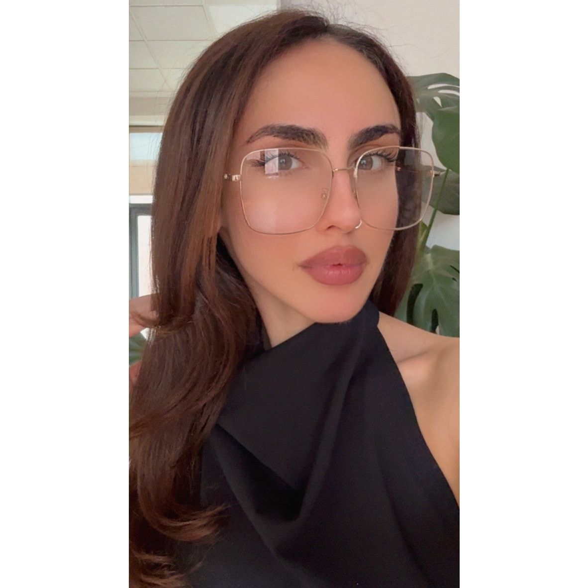 Gucci NEW Gucci GG0445O Gold Metal Oversized Square Frames Size ONE SIZE - 2 Thumbnail