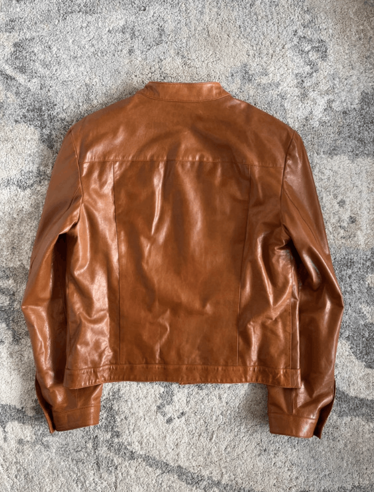 Miu Miu Miu Miu Jacket Coat Leather 1999 Coat Red Tab Nylon EX0016 Size US L / EU 52-54 / 3 - 7 Thumbnail