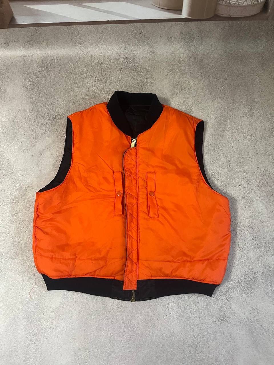 Japanese Brand Alpha Industries Crash thrashed y2k distressed Ma1 vest Size US L / EU 52-54 / 3 - 2 Thumbnail