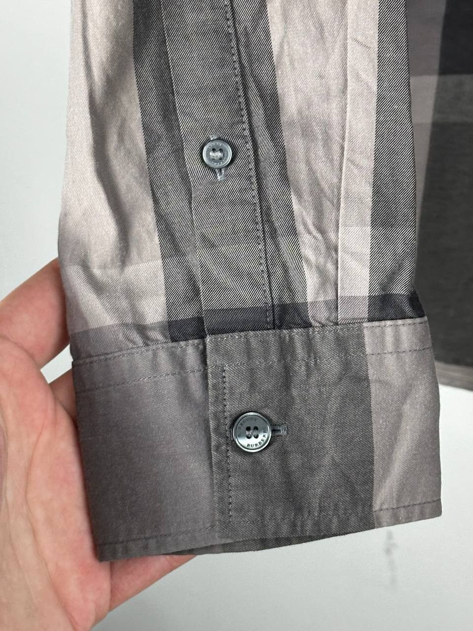 Burberry Luxury Burberry Nova Check Dark Long Sleeve Shirt Size US L / EU 52-54 / 3 - 8 Thumbnail