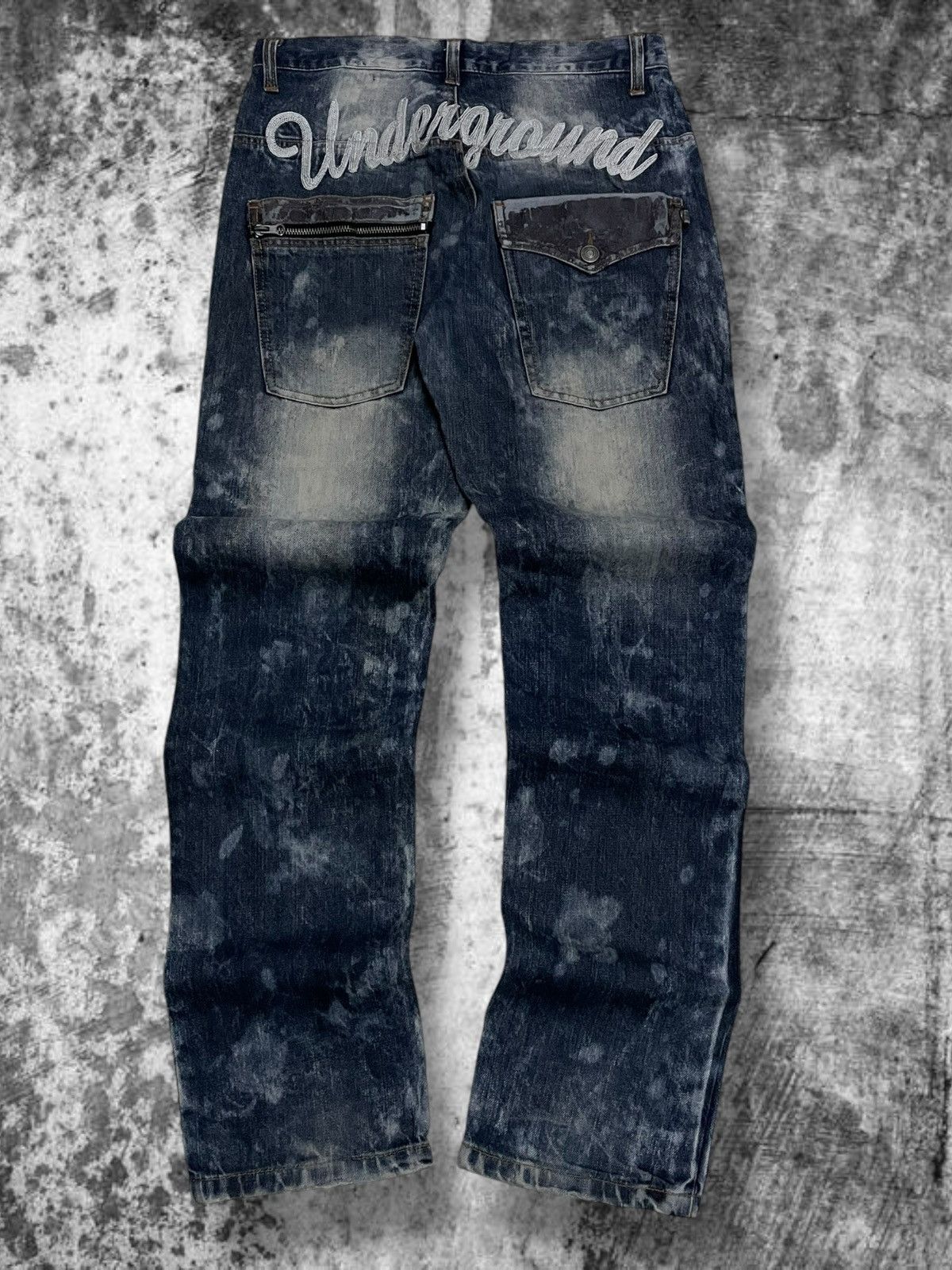 Hysteric Glamour Vintage 90’s Japan Designer Iconic Nylaus ‘UNDERGROUND’ Jean Size US 29 - 1 Thumbnail