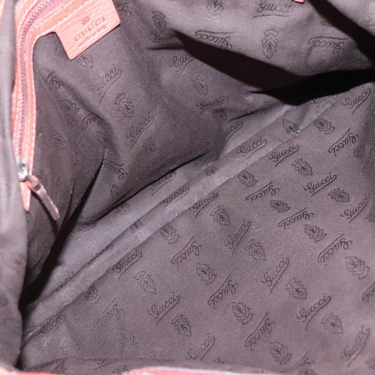 Gucci GUCCI Bamboo Tote Bag Leather Red Silver Size ONE SIZE - 17 Thumbnail