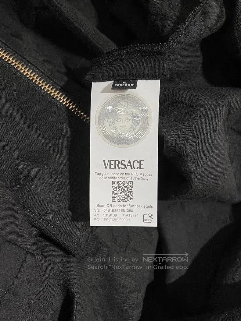 Versace VERSACE Dark Pattern Hooded Sweatshirt Jacket. Size US S / EU 44-46 / 1 - 7 Thumbnail