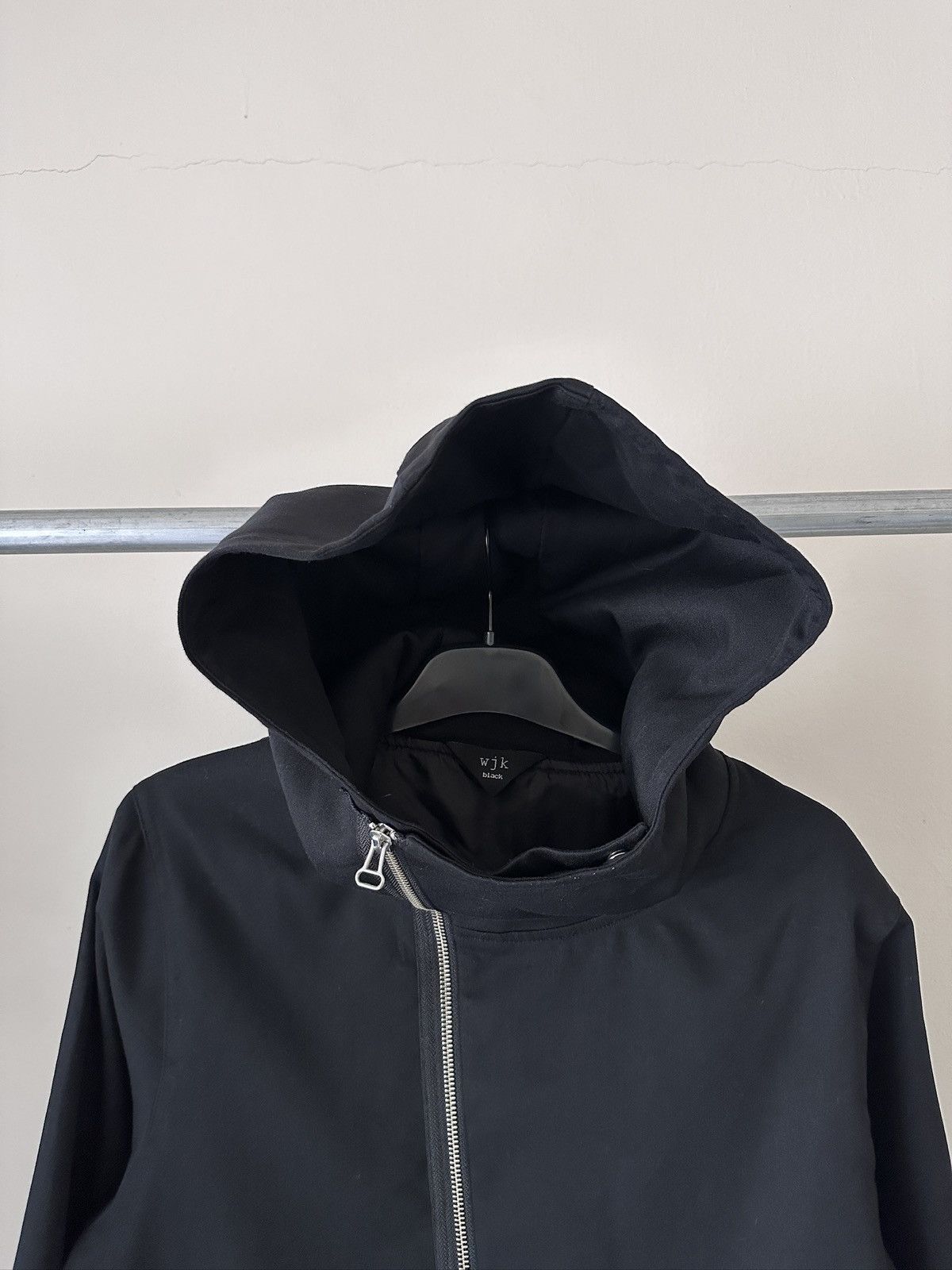 wjk 2000s WJK Black Asymmetrical Zipper Hoodie Size US M / EU 48-50 / 2 - 3 Thumbnail
