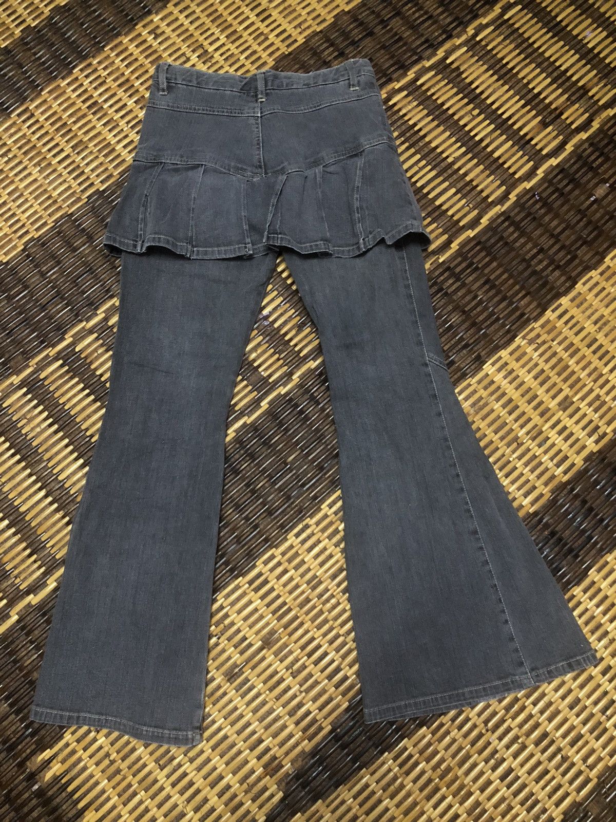 Hysteric Glamour × If Six Was Nine Vintage Denim Skirt Pant Flared Punk Style Size 27" / US 4 / IT 40 - 4 Thumbnail