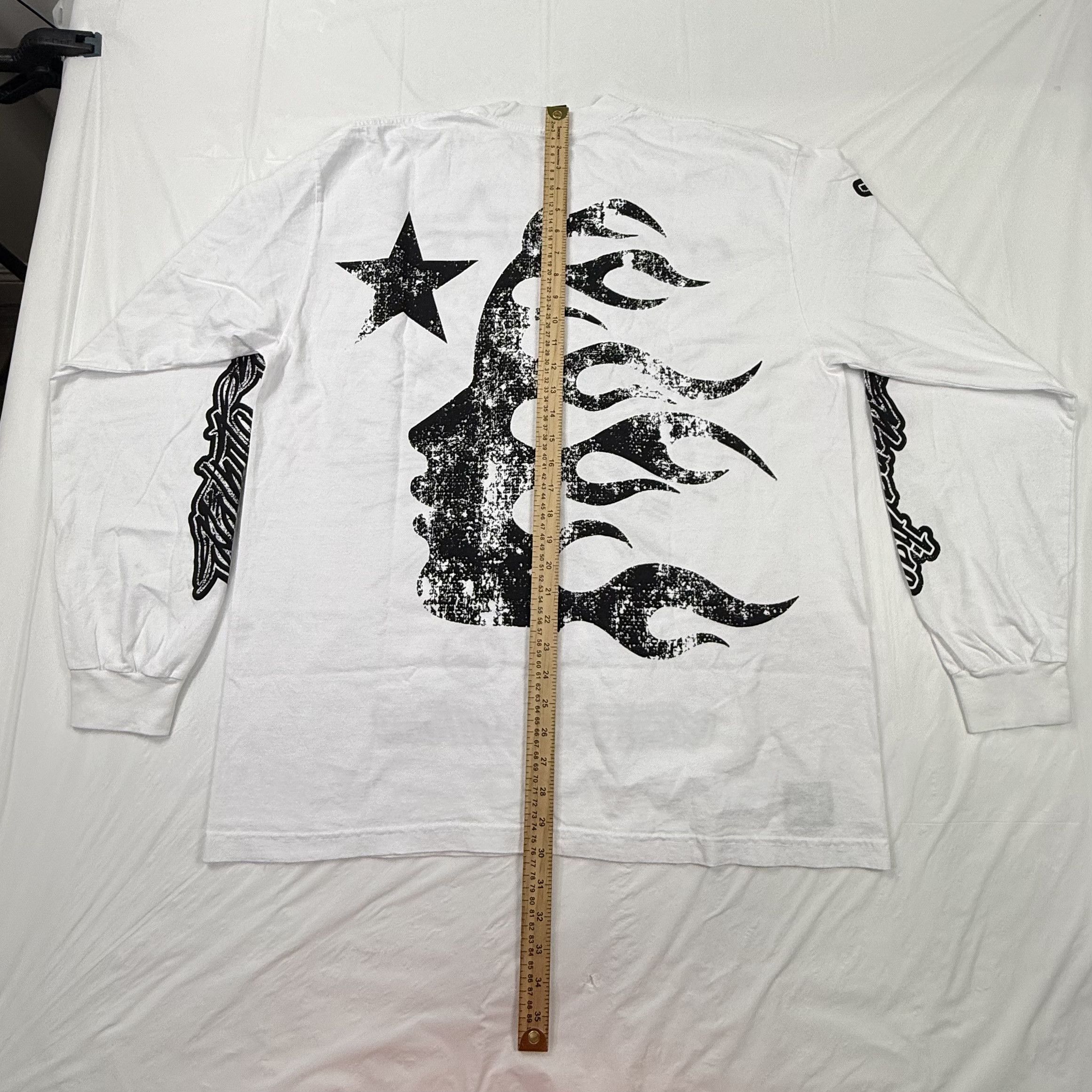 HELLSTAR Hellstar Victory Within White Long Sleeve Shirt Overseas XL Size US XL / EU 56 / 4 - 4 Thumbnail