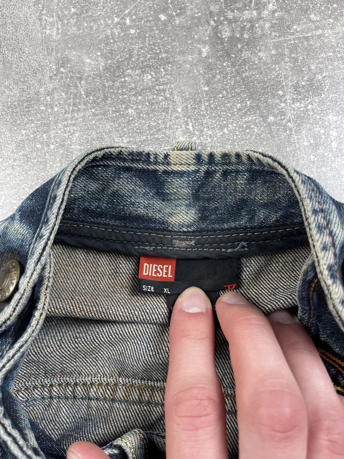 Diesel × Vintage Diesel Rare Denim Vintage Faded Jacket Biker Distressed Size US XL / EU 56 / 4 - 12 Thumbnail