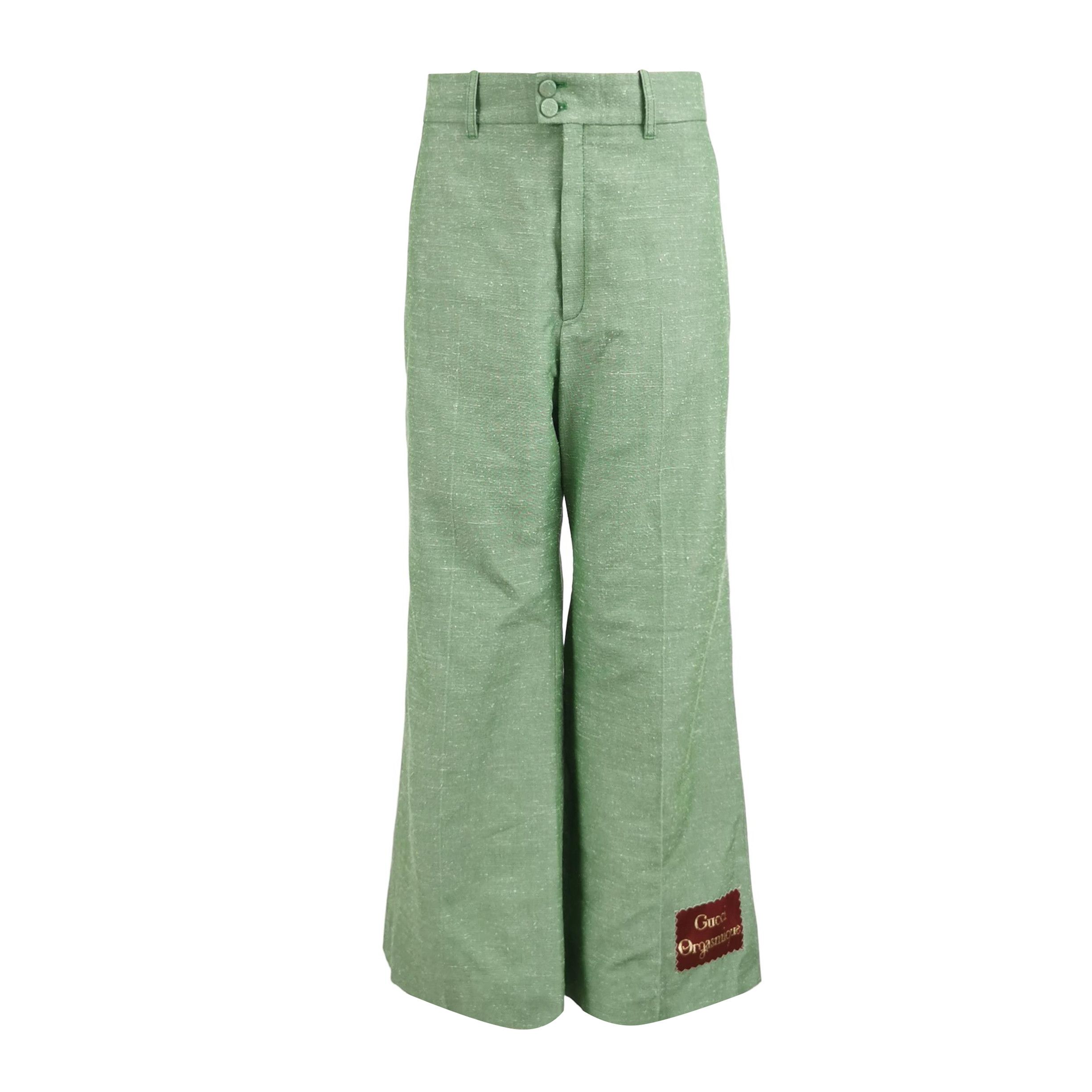 Gucci Gucci Orgasmique Green Patch Pants Size 40 Size 27" / US 4 / IT 40 - 1 Thumbnail