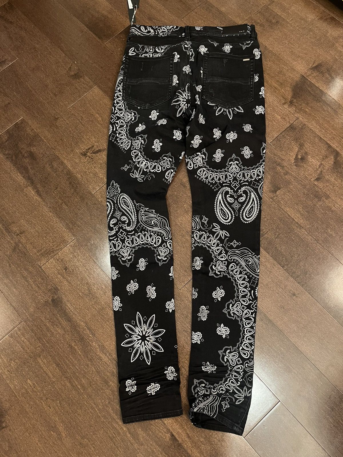 Amiri Amiri Black Bandana Jeans Size US 34 / EU 50 - 7 Thumbnail