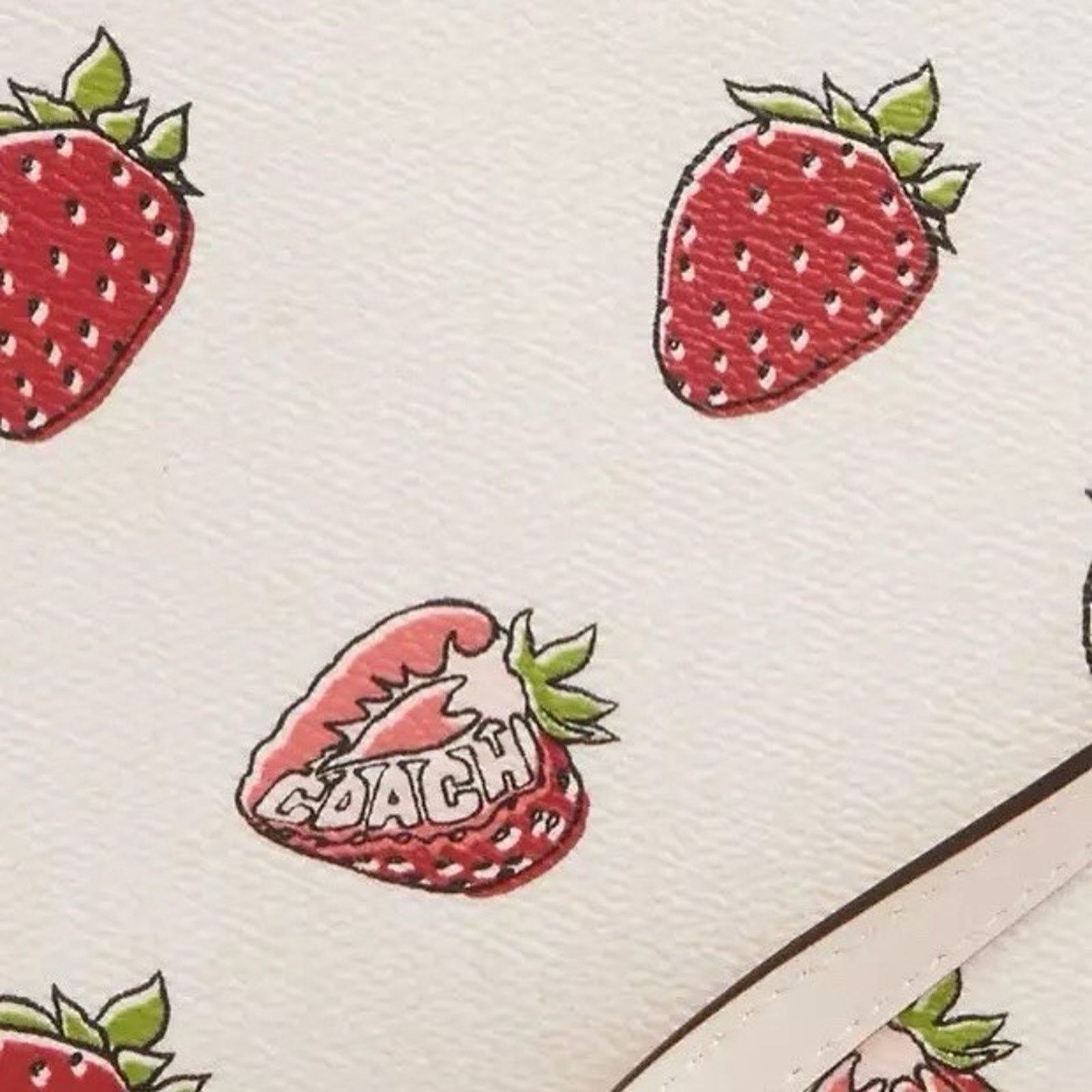 Coach NWT Coach Mini Rowan File Bag Strawberry CAQ09 Gold/Chalk Size ONE SIZE - 11 Thumbnail
