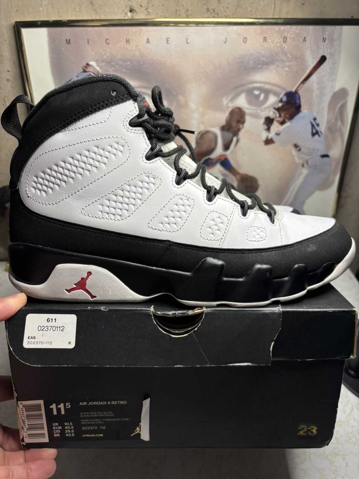 Jordan Brand Air Jordan 9 Retro OG 2016 Space Jam 2016 Size US 11.5 / EU 44-45 - 1 Thumbnail
