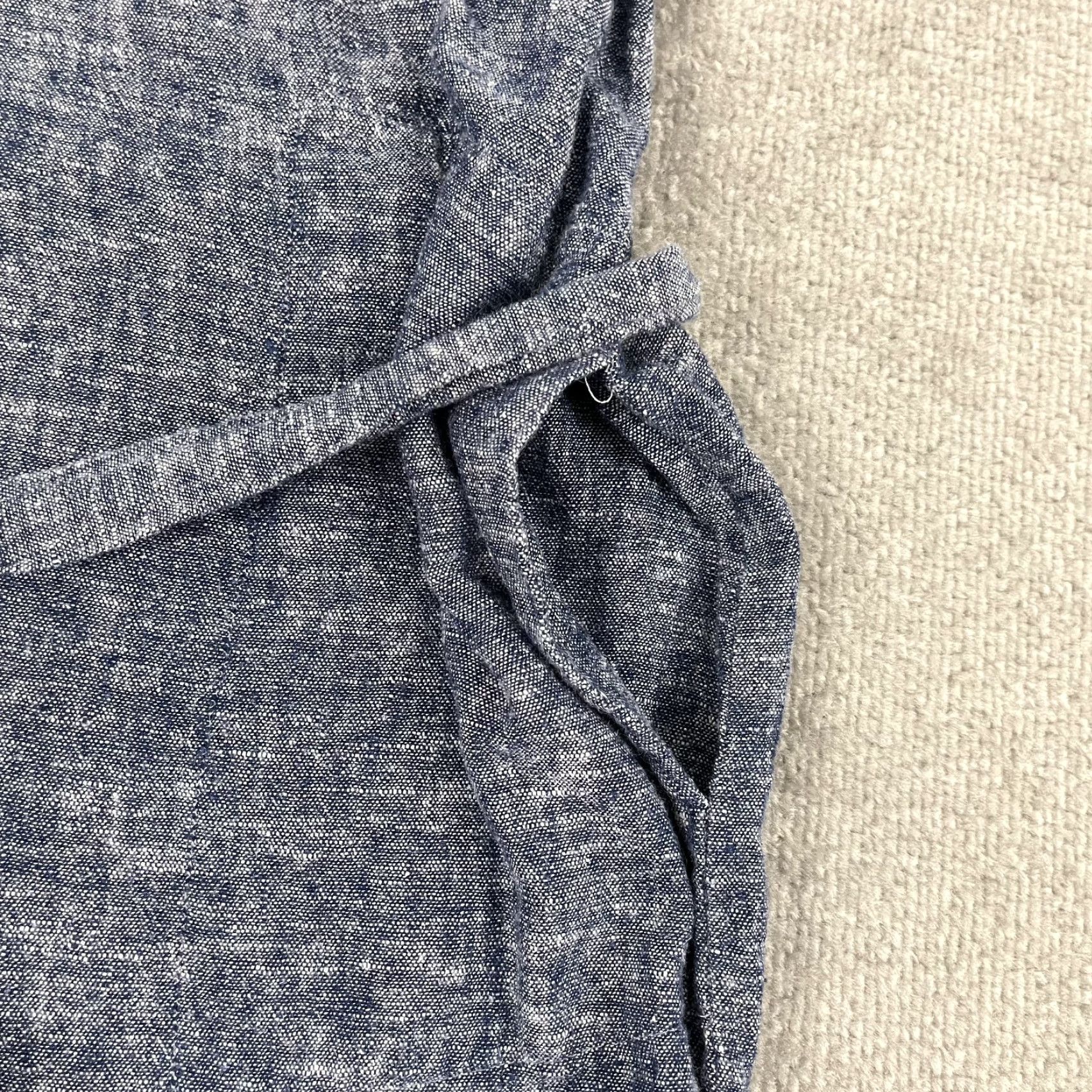 Drew Drew Dress Womens Small Blue Lightweight Linen Cotton Tie Front Half Sleeve Casual Shift Size S / US 4 / IT 40 - 7 Thumbnail