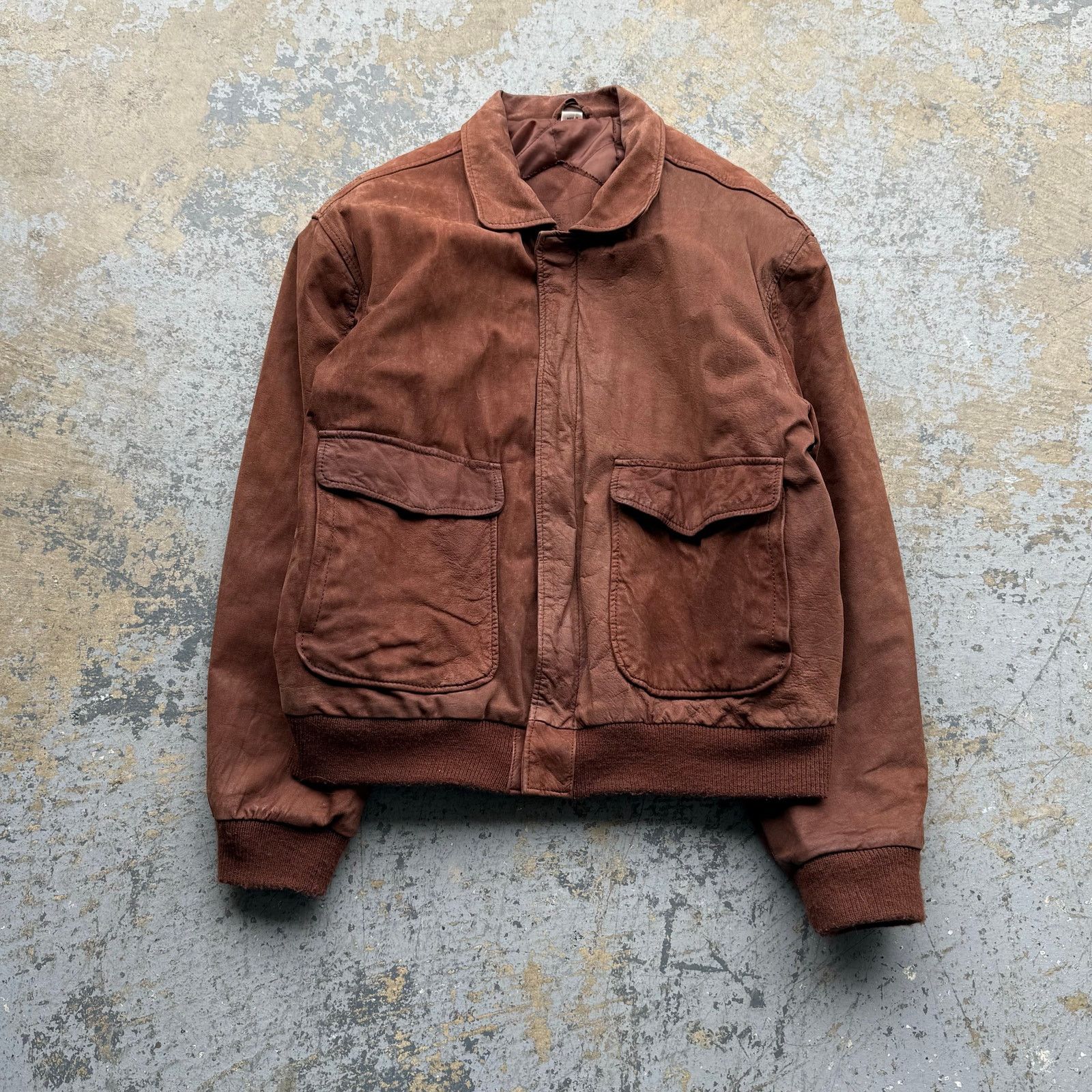 Vintage Vintage Brown Leather Bomber Jacket Sz M Size US M / EU 48-50 / 2 - 1 Thumbnail