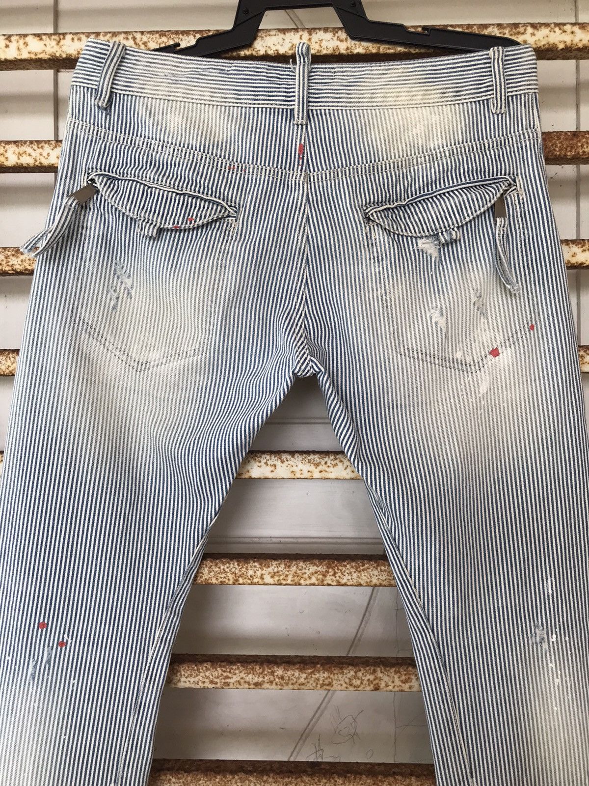 Japanese Brand × Seditionaries Japanese Hickory Bondage Zipper Jeans Slim Straight Size US 31 - 4 Thumbnail