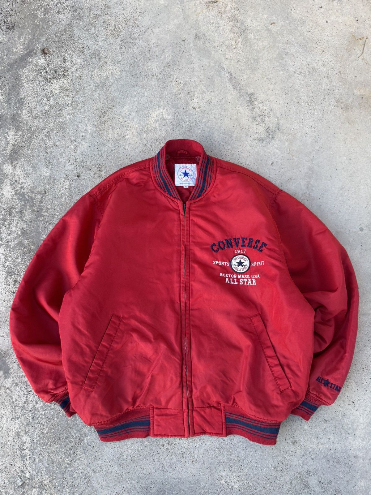 Converse Distressed 90s Converse College Varsity Jacket Size US M / EU 48-50 / 2 - 3 Thumbnail