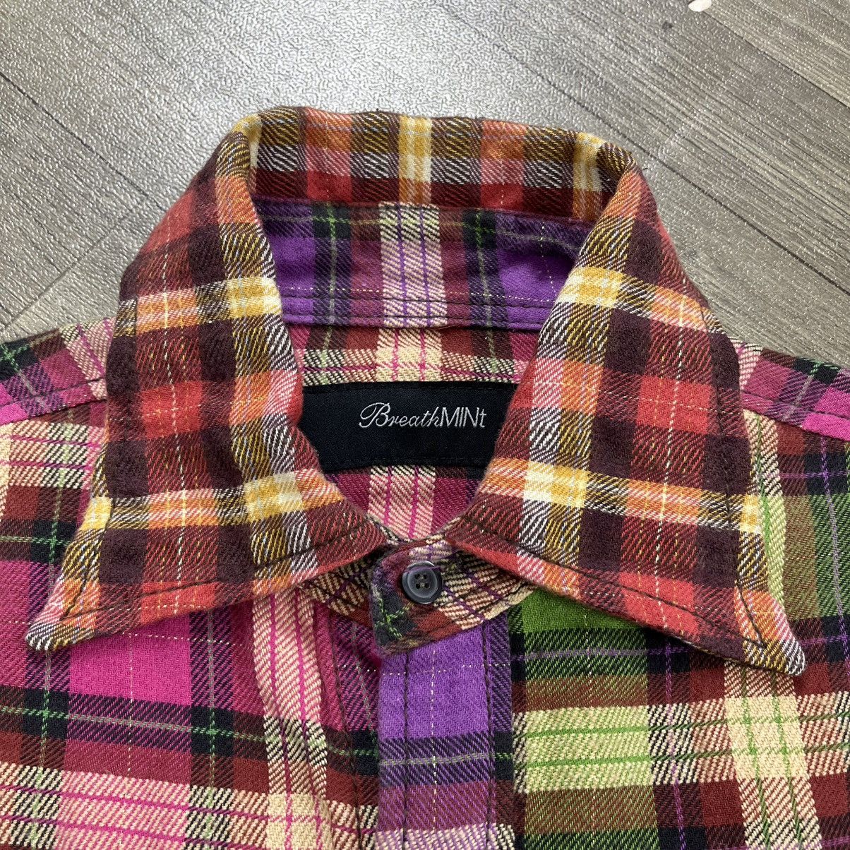 Number (N)ine 2000s Breathmint Patchwork Plaid Western Distressed Shirt Size US M / EU 48-50 / 2 - 4 Thumbnail