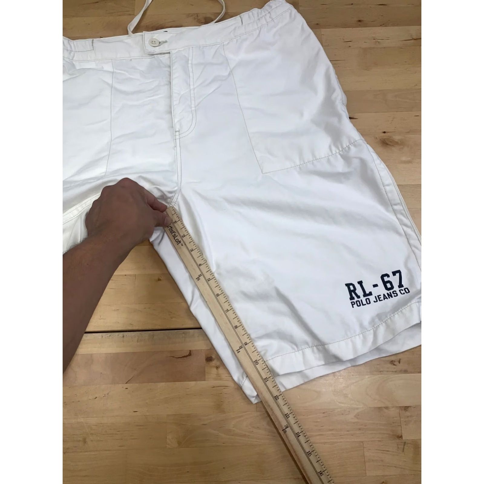 Polo Ralph Lauren Polo Ralph Lauren Polo Jeans 67 Shorts Men L White Cotton Casual Button Drawstring 13246 Size US L / EU 52-54 / 3 - 6 Thumbnail