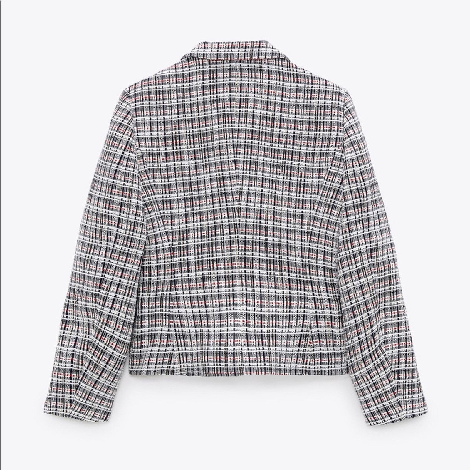 Zara Zara double breasted textured weave jacket blazer Size L / US 10 / IT 46 - 7 Thumbnail