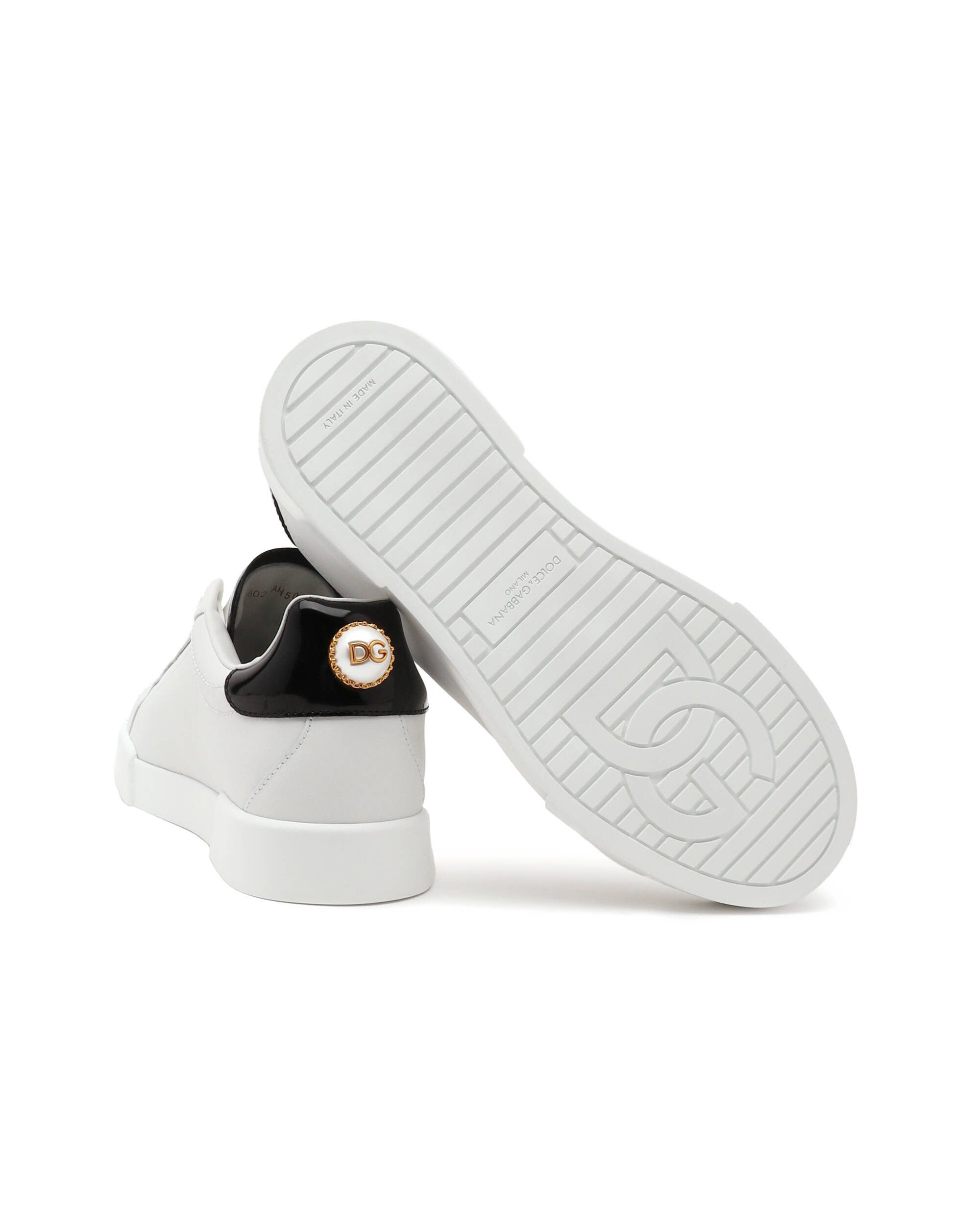 Dolce & Gabbana o1s22i1n0225 Calfskin Portofino Sneakers in White Size US 11 / IT 41 - 5 Thumbnail