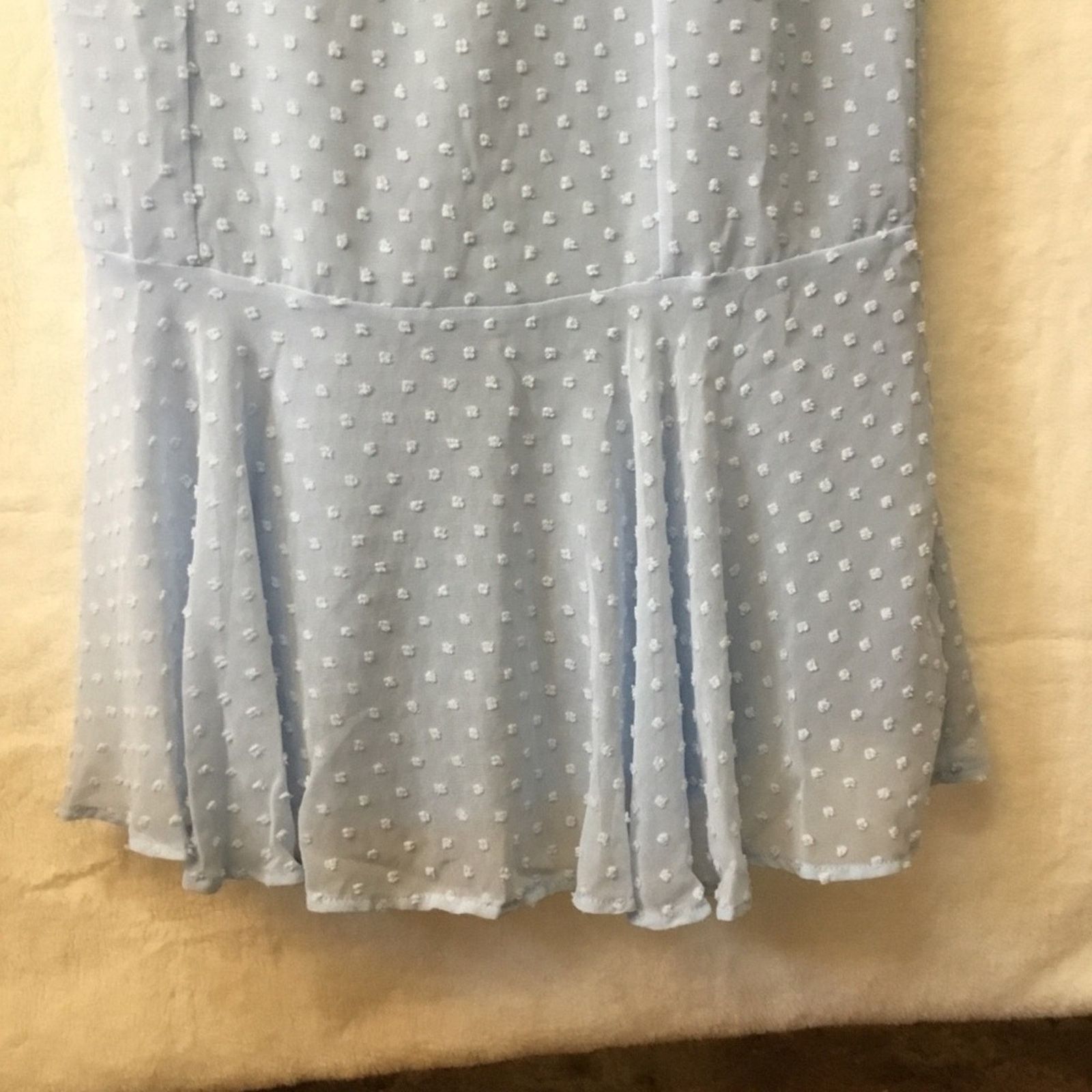 Other Lulus Sky Blue Polka Dots Midi Dress Size M / US 6-8 / IT 42-44 - 5 Thumbnail