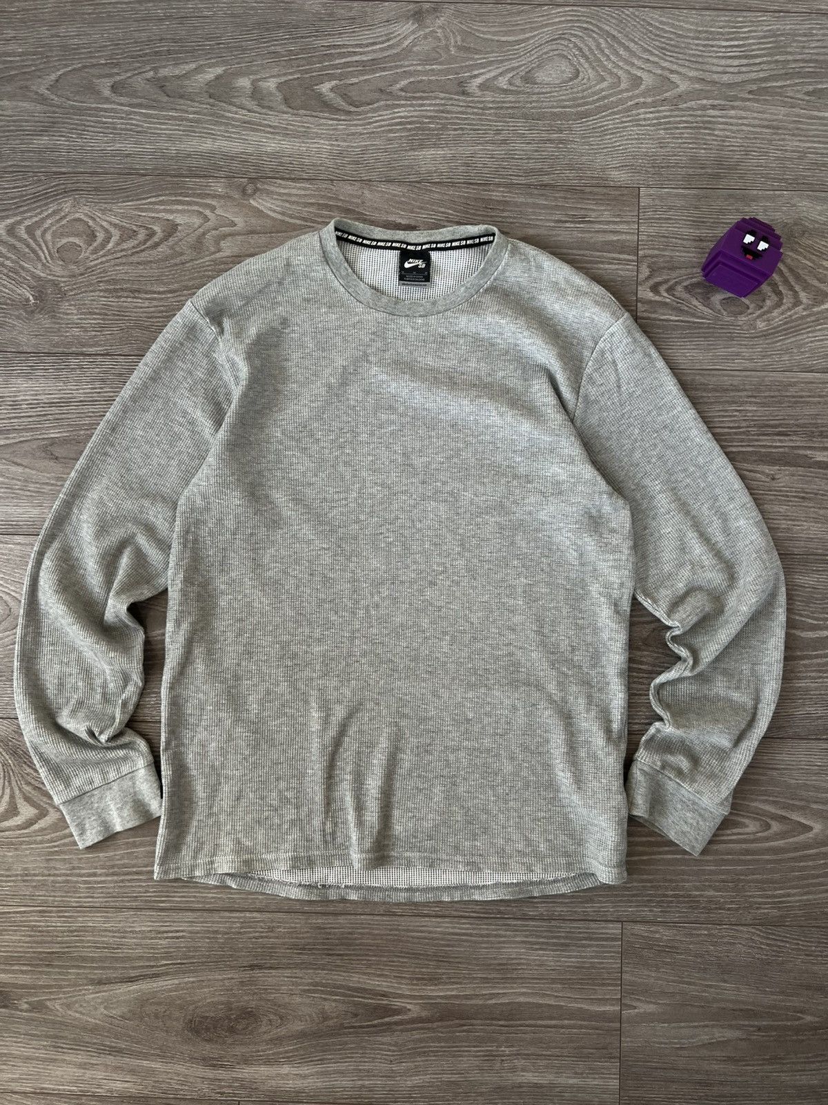 Nike SB Nike SB Gray Knitted Sleeve Logo Towel Cotton Long Sleeve Size US M / EU 48-50 / 2 - 3 Thumbnail