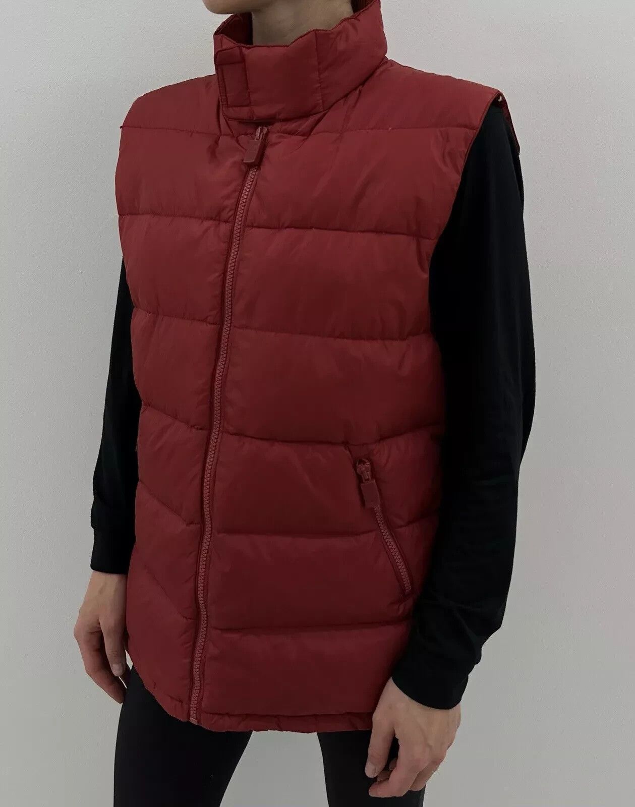 Aspesi DDP Alberto Aspesi Womens Down Vest Jacket Red Zip Size XL / US 12-14 / IT 48-50 - 3 Thumbnail