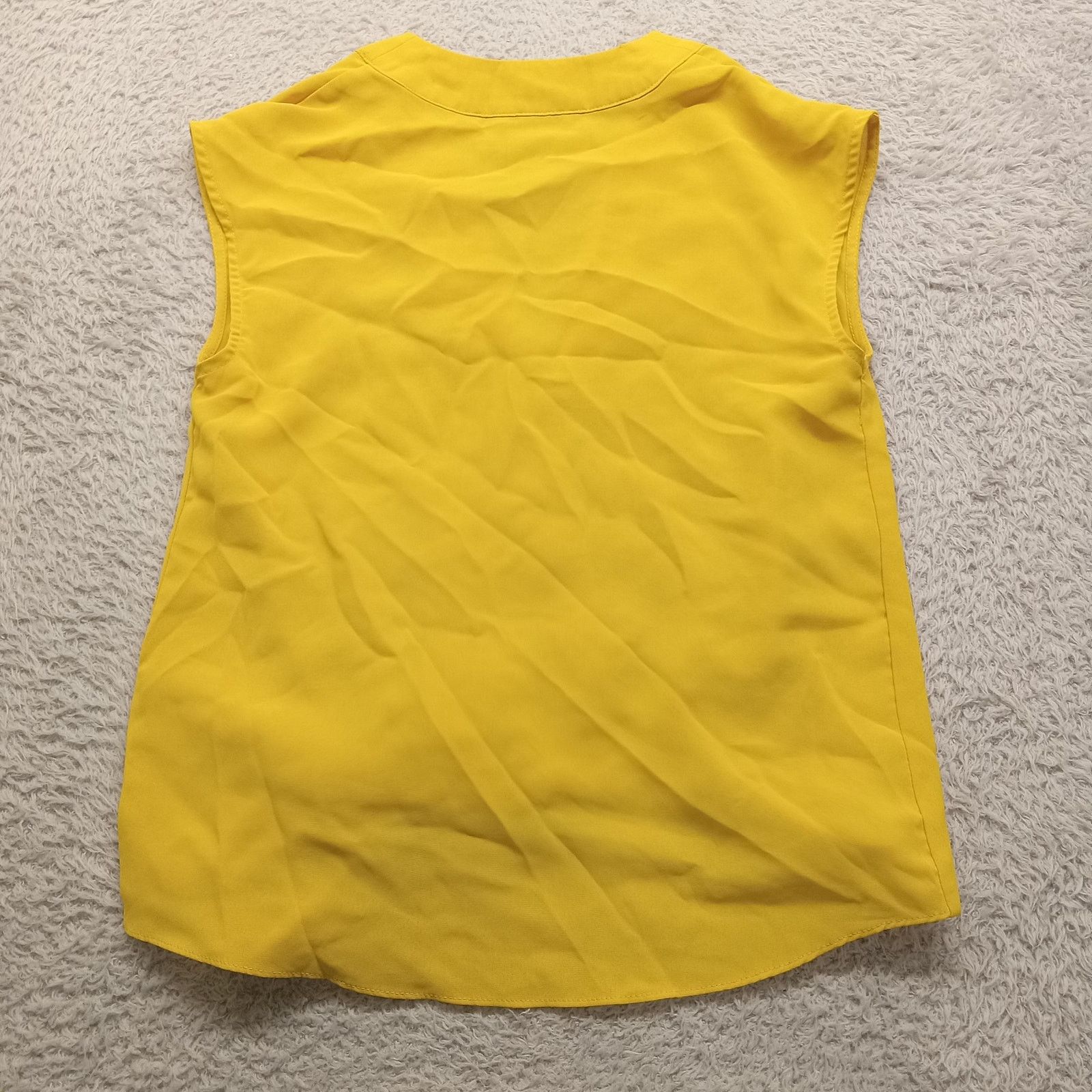& Other Stories E & M Top S Women's Sleeveless Blouse Yellow Pullover Tie Size S / US 4 / IT 40 - 2 Thumbnail