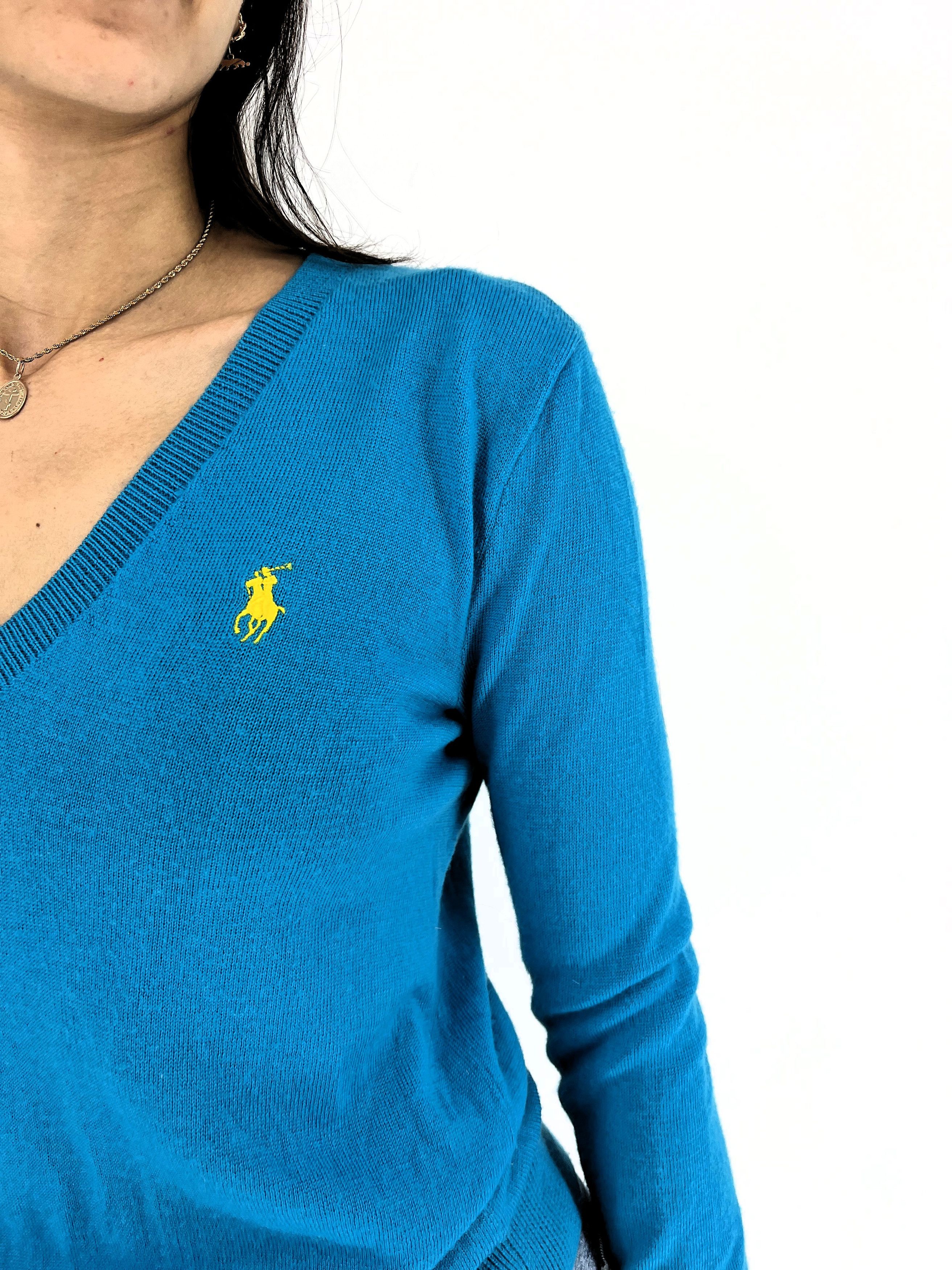 Polo Ralph Lauren × Ralph Lauren Vintage Polo Ralph Lauren V-neck Knit Sweater Jumper Size M / US 6-8 / IT 42-44 - 4 Thumbnail
