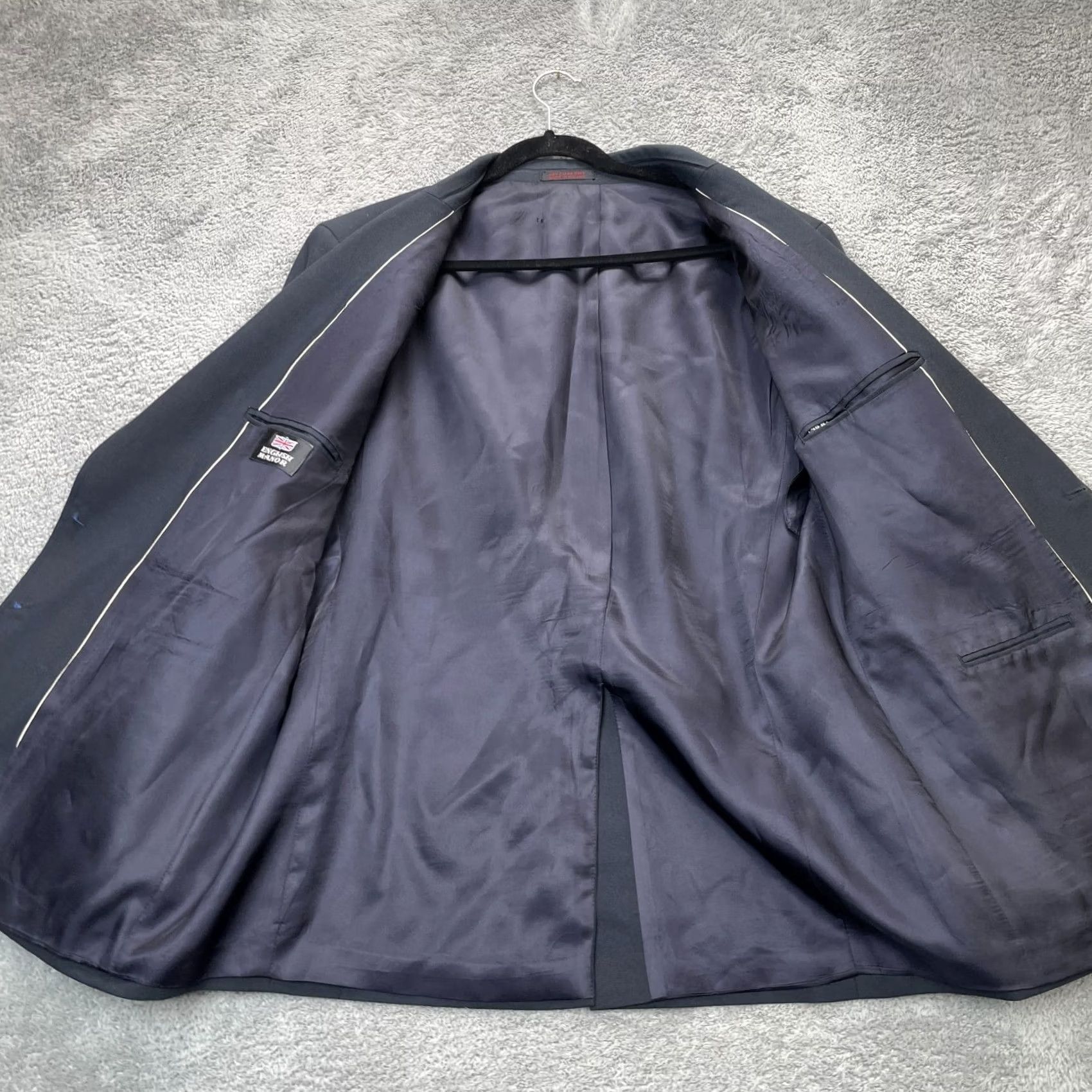 Vintage VINTAGE English Manor Mens 40R Blue Blazer Sport Coat Notch Lapel Vented Size 40R - 6 Thumbnail