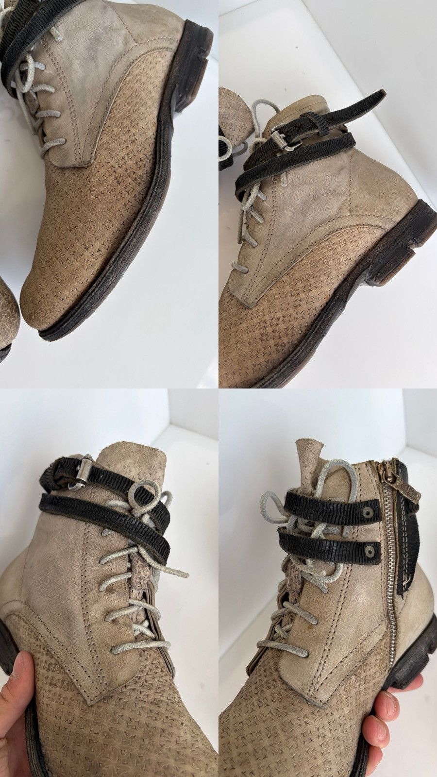A.S.98 A.S. 98 Airstep Distressed Biker Guidi Buckle Ankle Boots Size US 8 / EU 41 - 14 Thumbnail