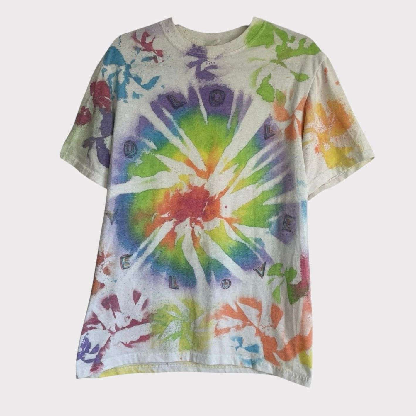 Other Fish LOVE Colorful Tie Dye Short Sleeve Tee Size M / US 6-8 / IT 42-44 - 1 Thumbnail