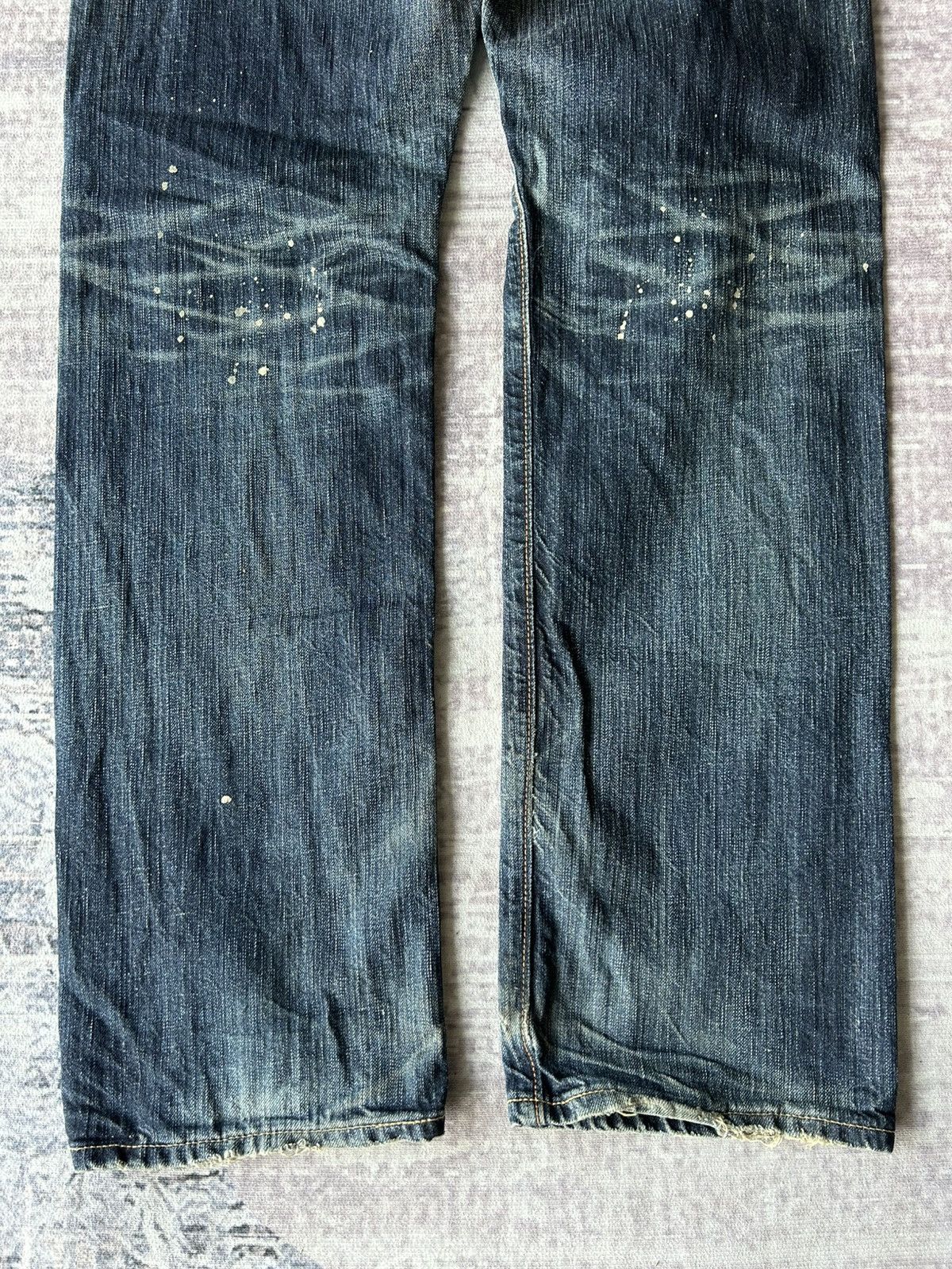 If Six Was Nine Punk Distressed Rockstar Edwin Jeans Size US 32 / EU 48 - 11 Thumbnail