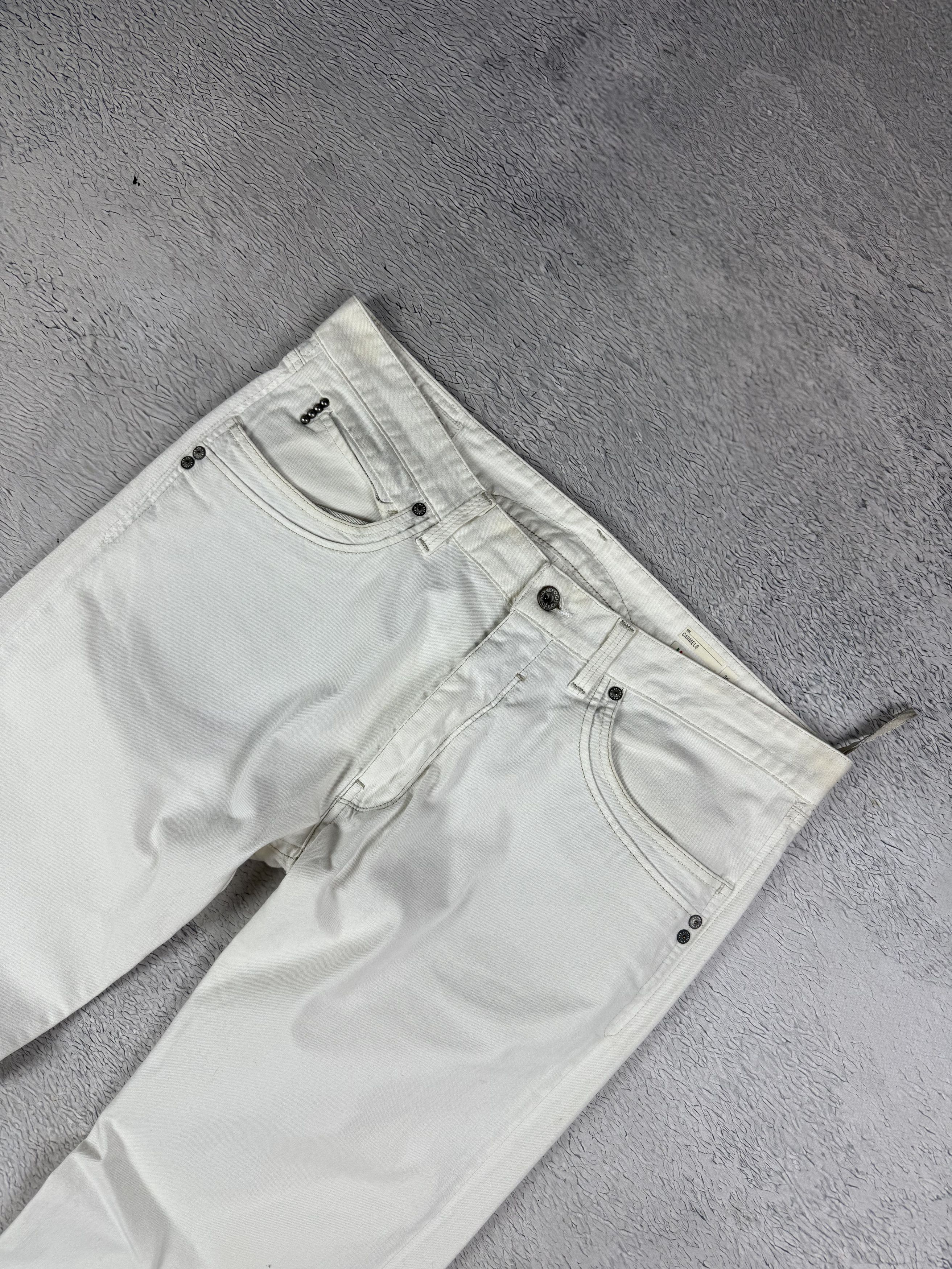 Replay Replay Carmelo Jeans White Back Logo Made In Italy Straigth Size US 36 / EU 52 - 6 Thumbnail
