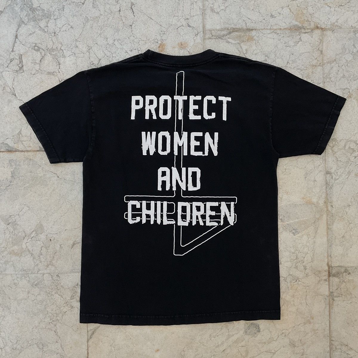 Vintage Vintage Protect Women & Children Rock Band Promo Tour Shirt Size US L / EU 52-54 / 3 - 7 Thumbnail