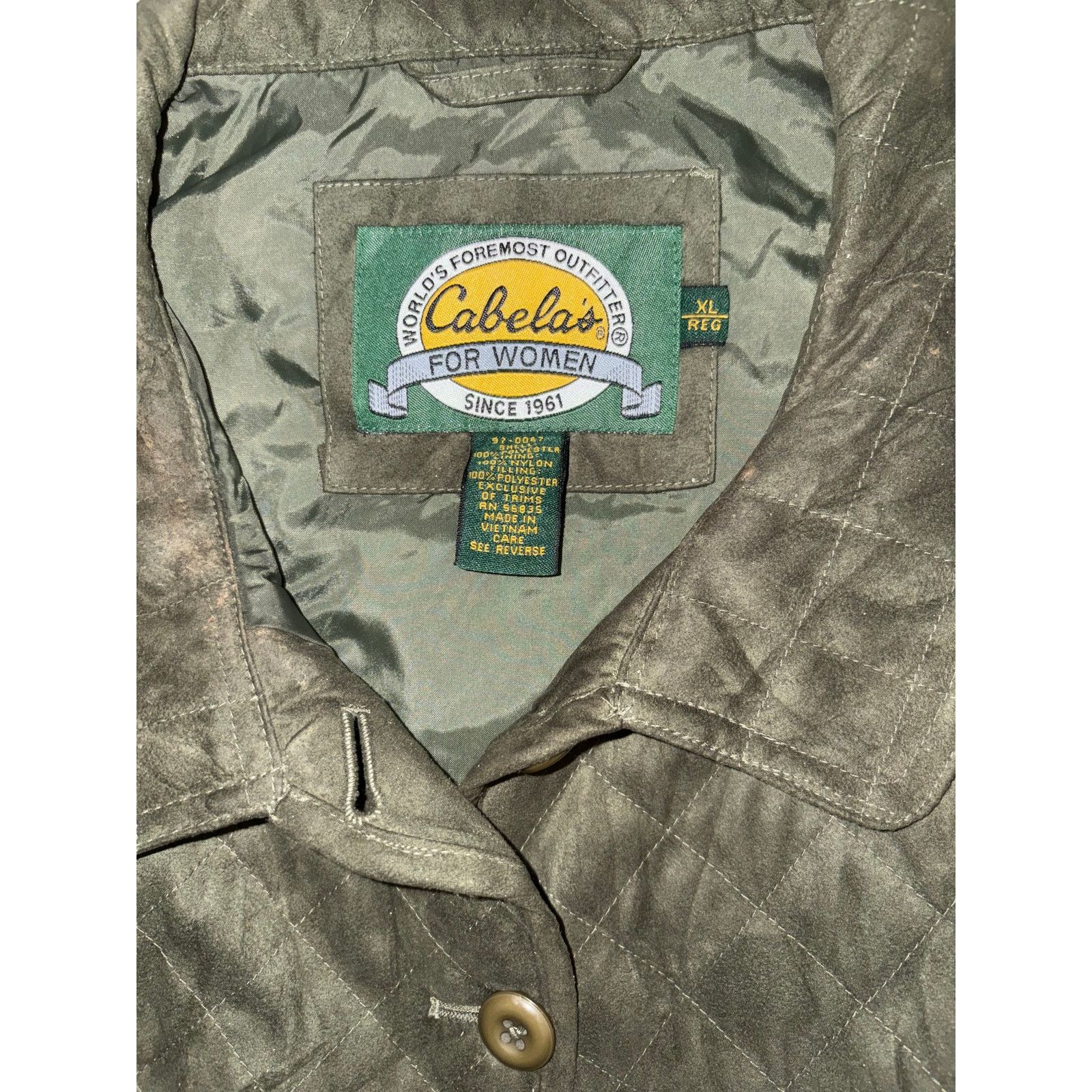 Cabelas Cabela’s womens vest olive green XL button up Size XL / US 12-14 / IT 48-50 - 2 Thumbnail