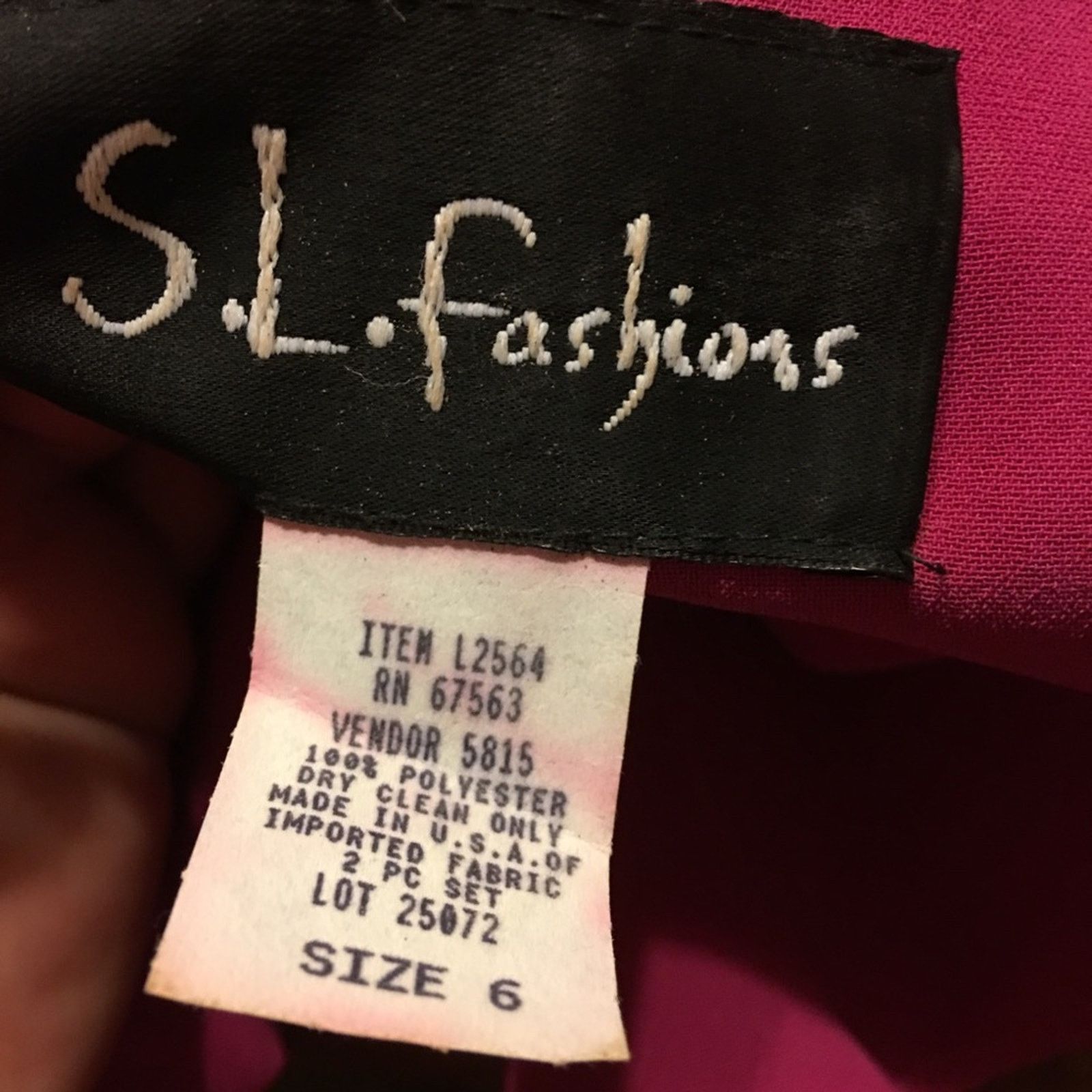 Vintage S.L. Fashions hot pink/white skirt suit set 6 Size M / US 6-8 / IT 42-44 - 6 Thumbnail
