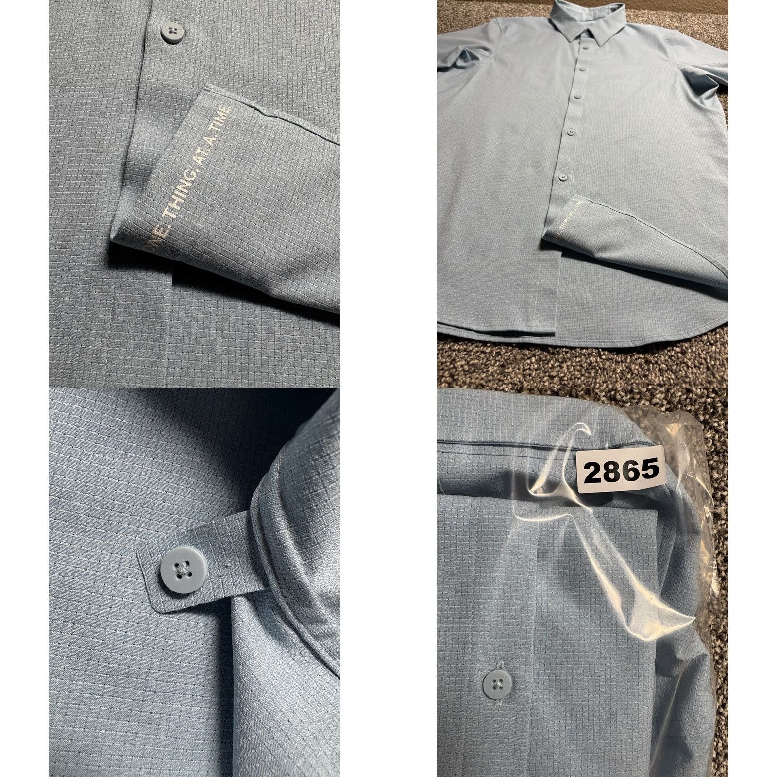 Lululemon VINTAGE? No. Lululemon Shirt Mens M Blue Button Up Short Sleeve Athletic Tech Ripstop Size US M / EU 48-50 / 2 - 8 Thumbnail