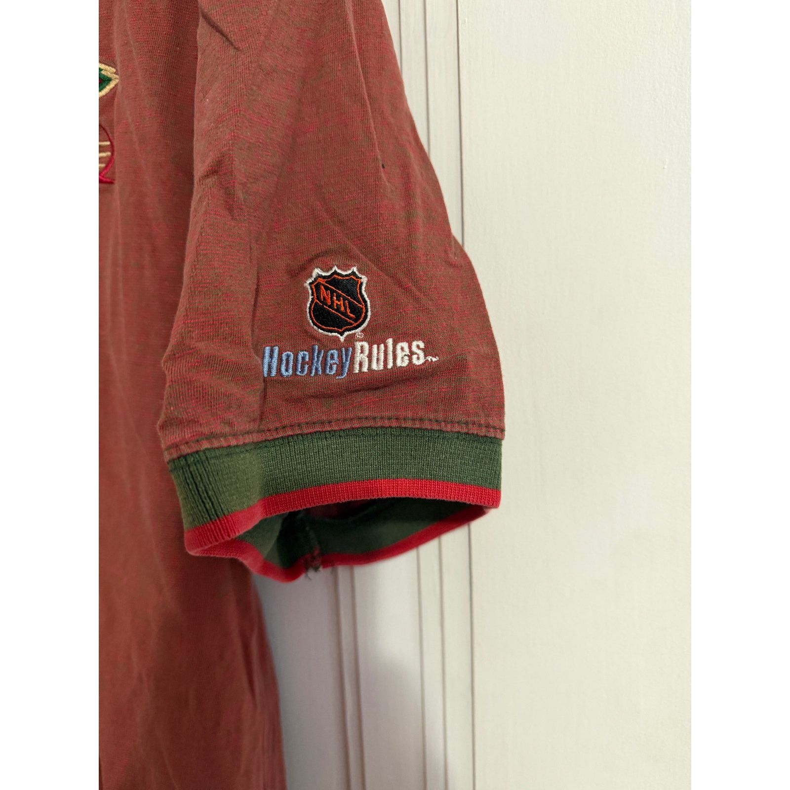 NHL Retro Minnesota Wild NHL Hockey Polo Shirt Men's Size XL Size US XL / EU 56 / 4 - 3 Thumbnail