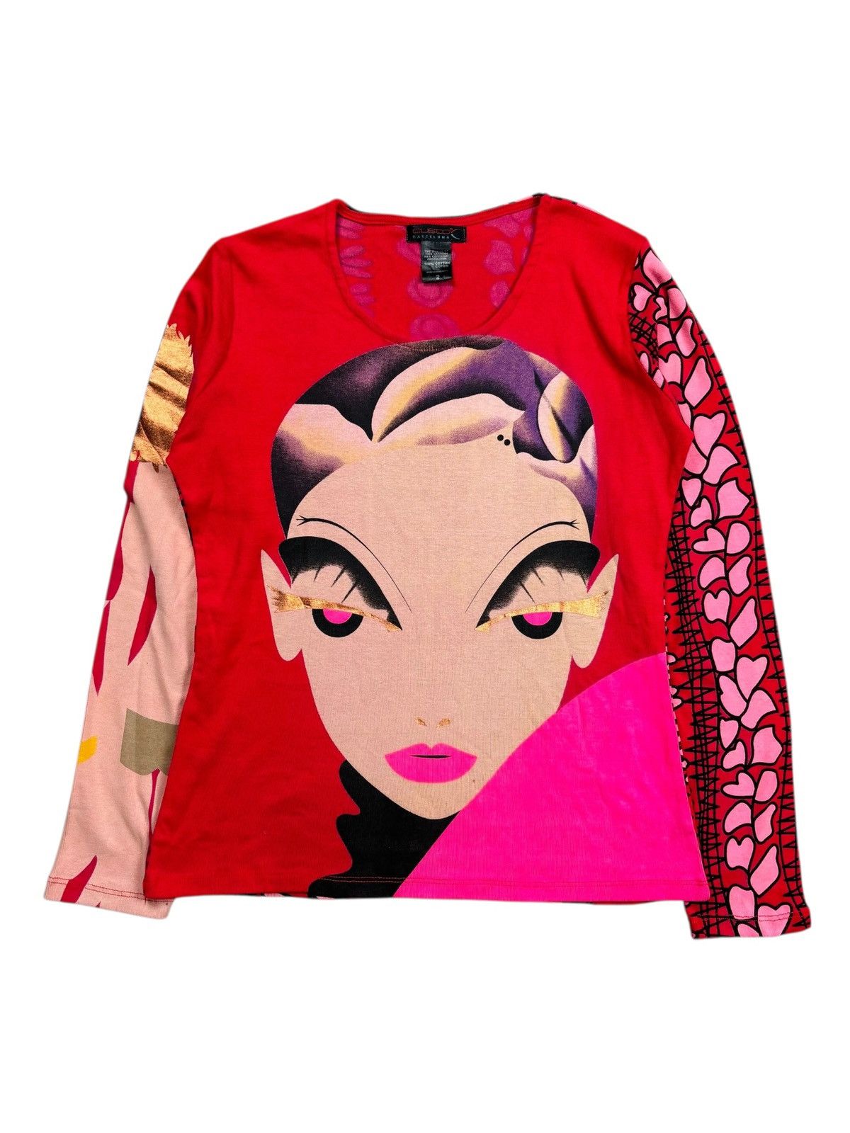 Custo Barcelona 2000s Custo Barcelona - It Girl Printed Face Top Size M / US 6-8 / IT 42-44 - 1 Thumbnail