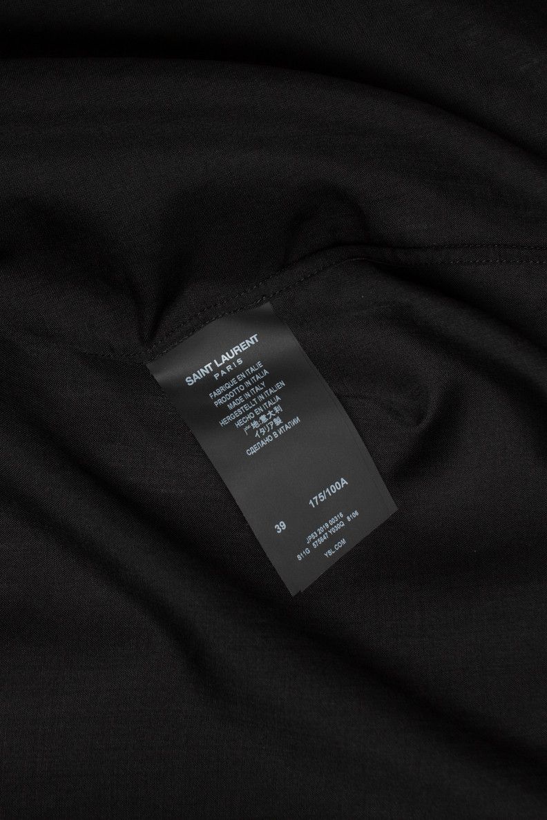 Saint Laurent Paris Saint Laurent, Black shirt half moon lurex strokes Size US S / EU 44-46 / 1 - 5 Thumbnail