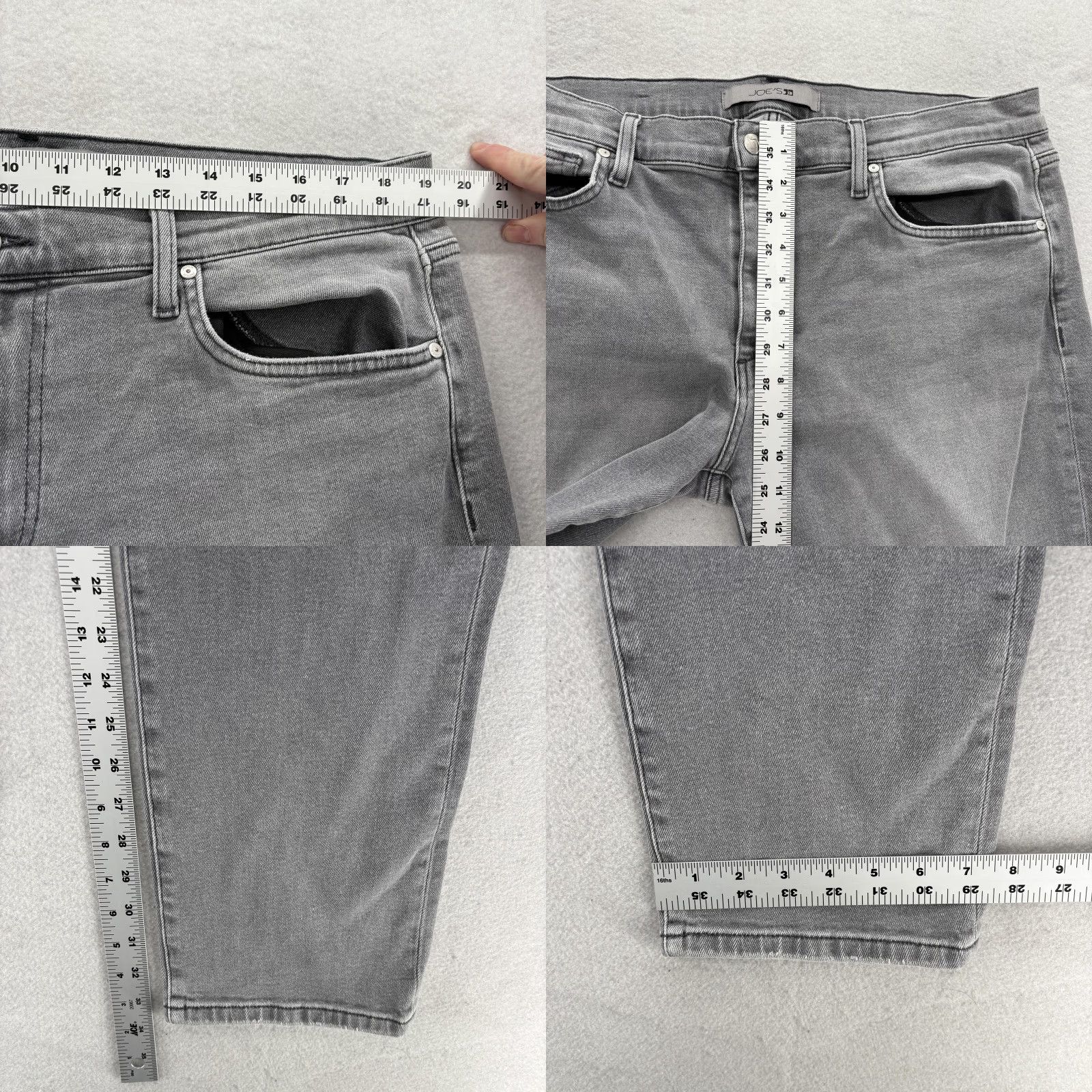 Vintage Joe's Jeans The Brixton Straight Jeans Mens 38x34 Gray Slim Stretch Denim Size US 38 / EU 54 - 8 Thumbnail