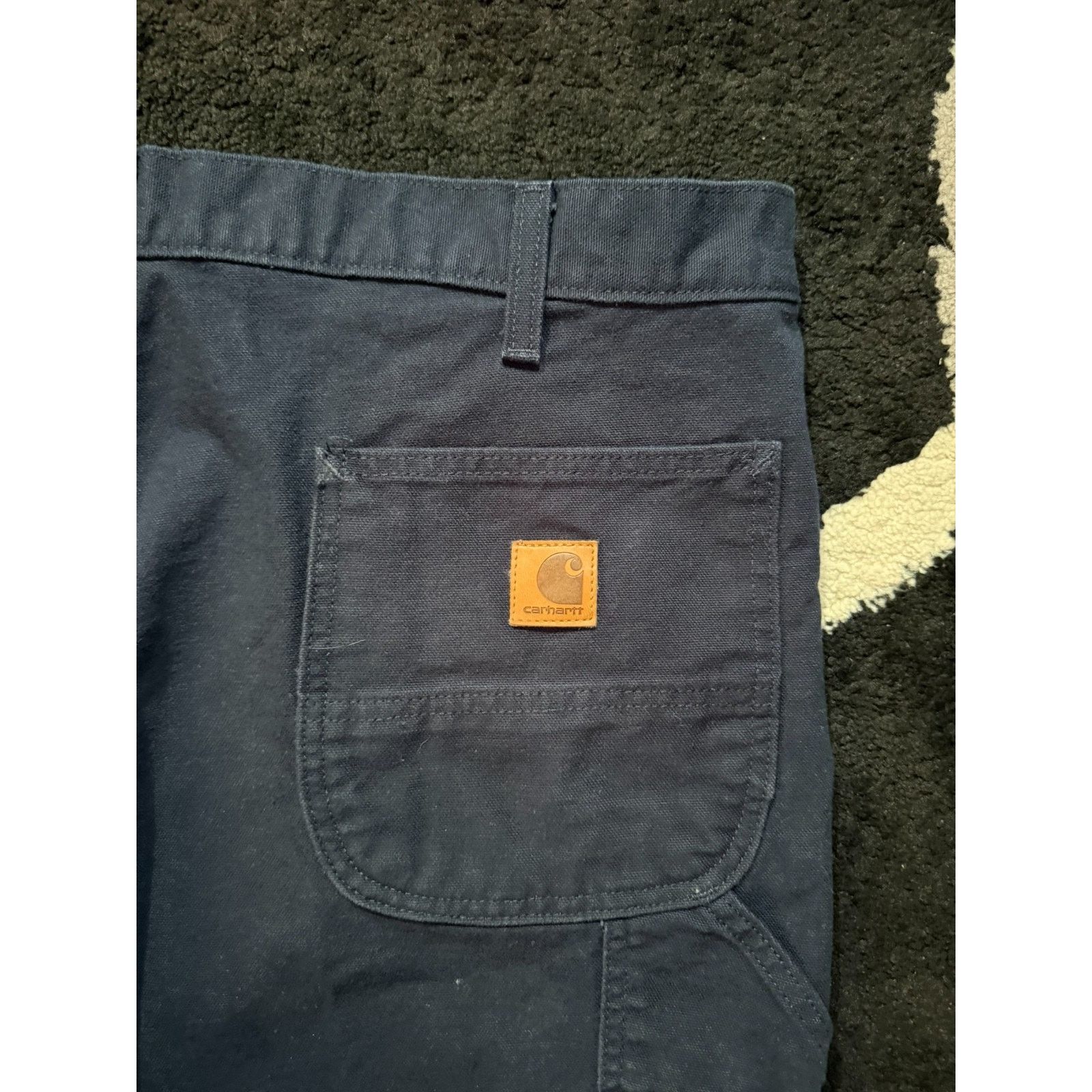 Carhartt Carhartt B11 Mens 38x32 Navy Work Pants Heavyweight USA Made Size US 38 / EU 54 - 3 Thumbnail