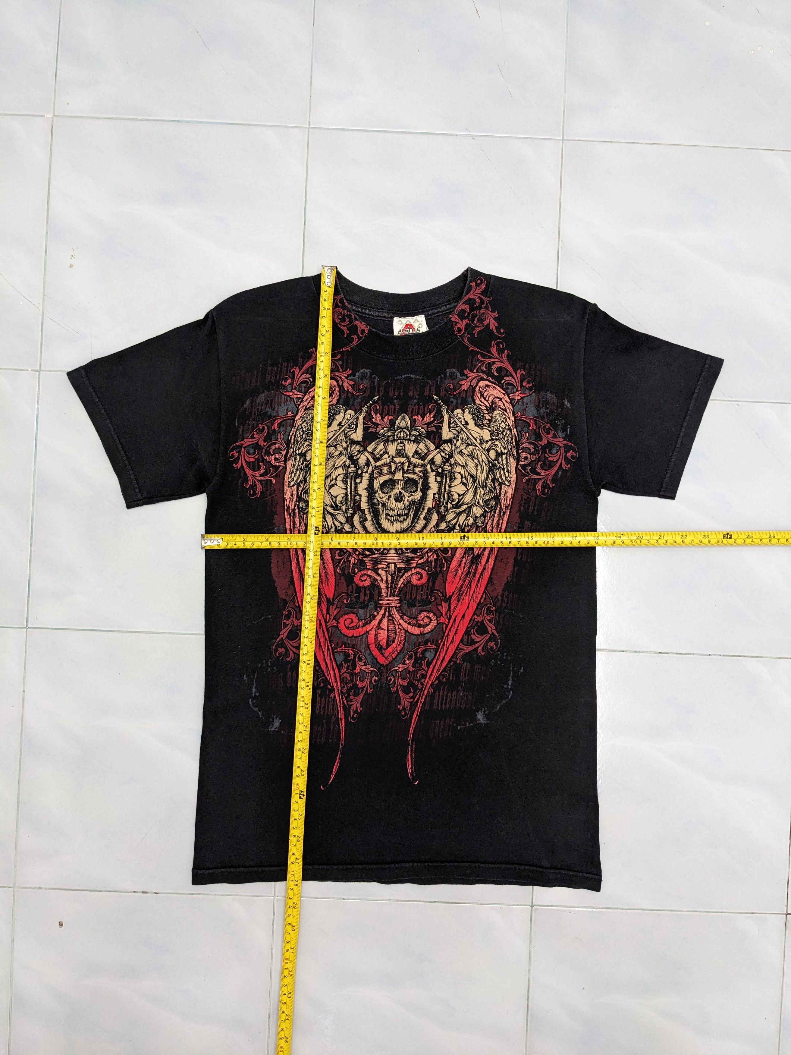 Japanese Brand AFFLICTION ALTERNATIVE SKULLS DESIGN TSHIRT Size US S / EU 44-46 / 1 - 6 Thumbnail