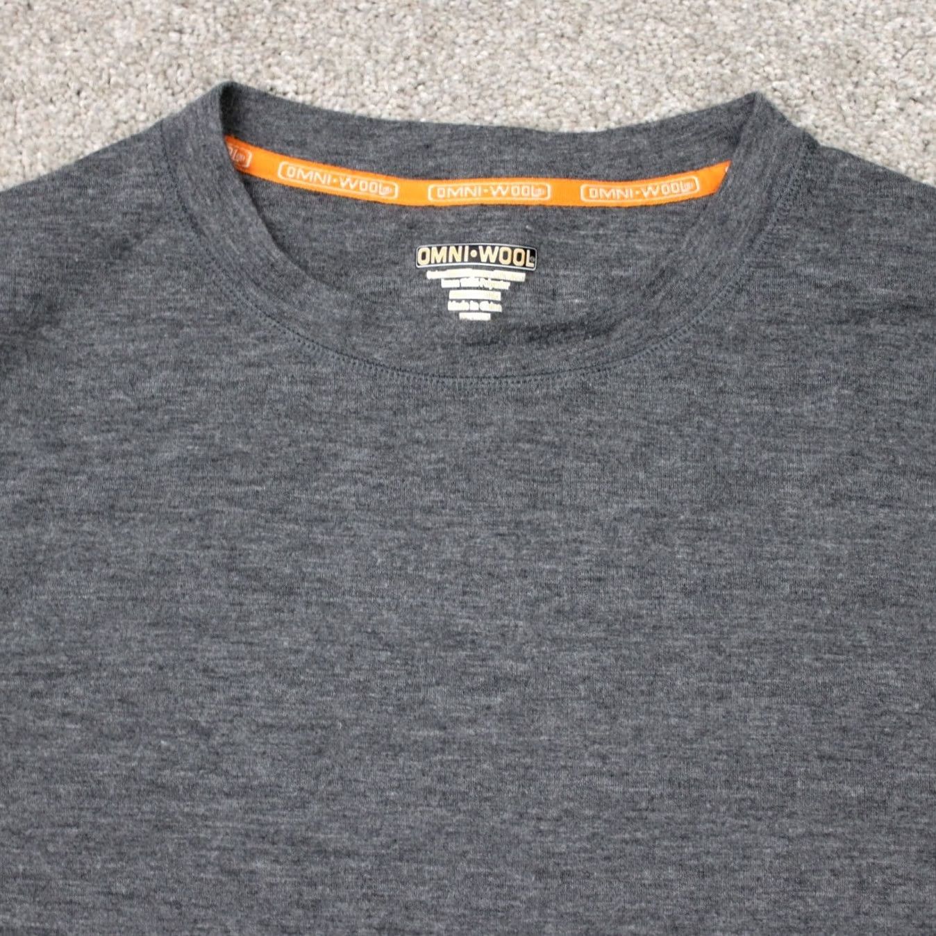 Vintage Omni-Wool Shirt Mens 2XL Gray Long Sleeve Lined Wool Blend Polyester Crew Neck Size US XXL / EU 58 / 5 - 5 Thumbnail