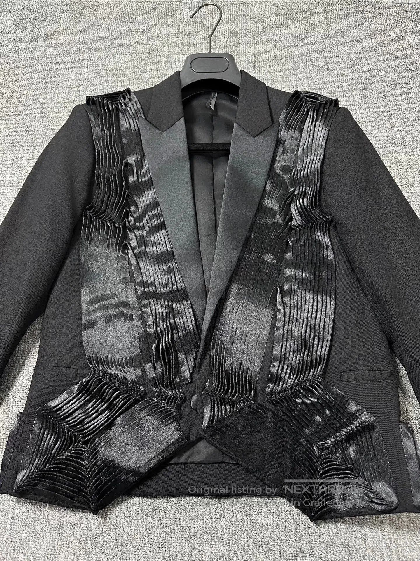 Dior Black Formal Fringe-Detailed Tailored Jacket. Size US M / EU 48-50 / 2 - 2 Thumbnail