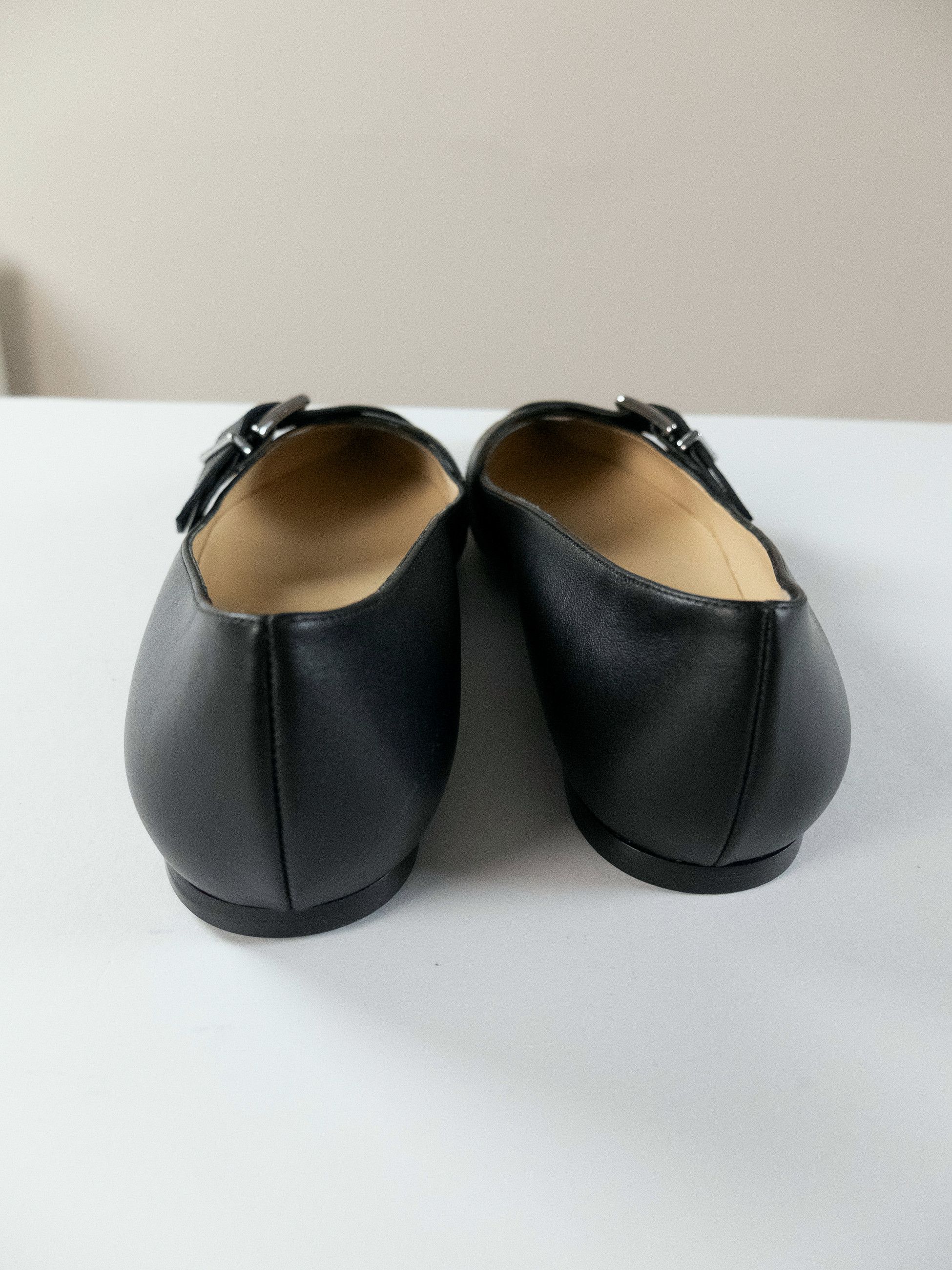 Jimmy Choo JIMMY CHOO Alix black strap detail leather ballet flats 9 39 Size US 9 / IT 39 - 6 Thumbnail